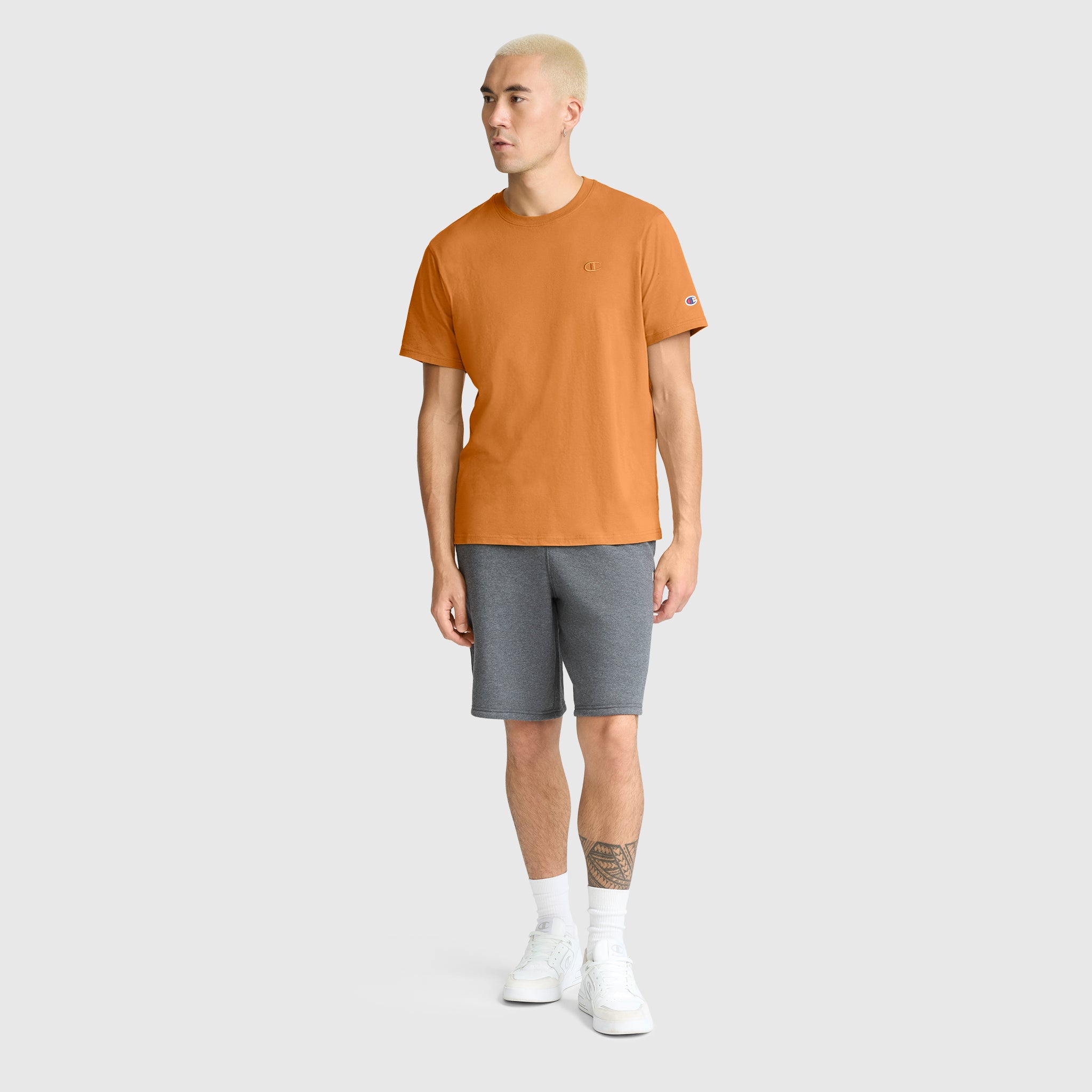 Champion Classic T-Shirt C Logo t-shirt homme Glazed Ginger coton
