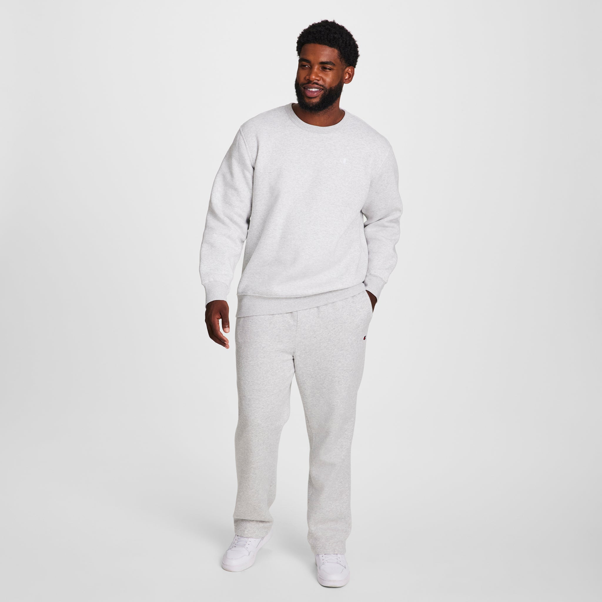 Champion Powerblend jogging gris clair grande taille homme