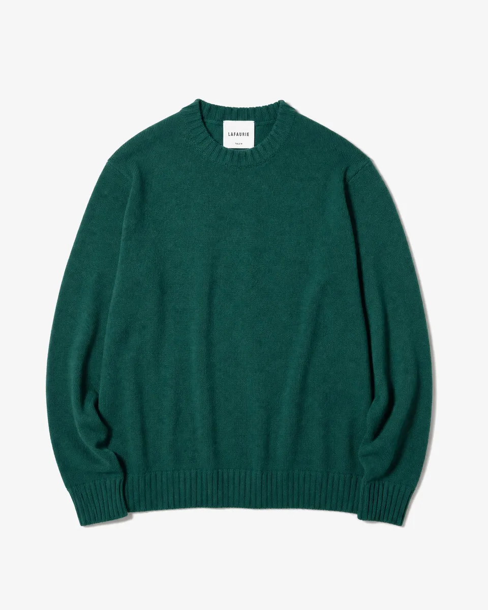 LAFAURIE CLAUDIO pull vert chrome laine cardée