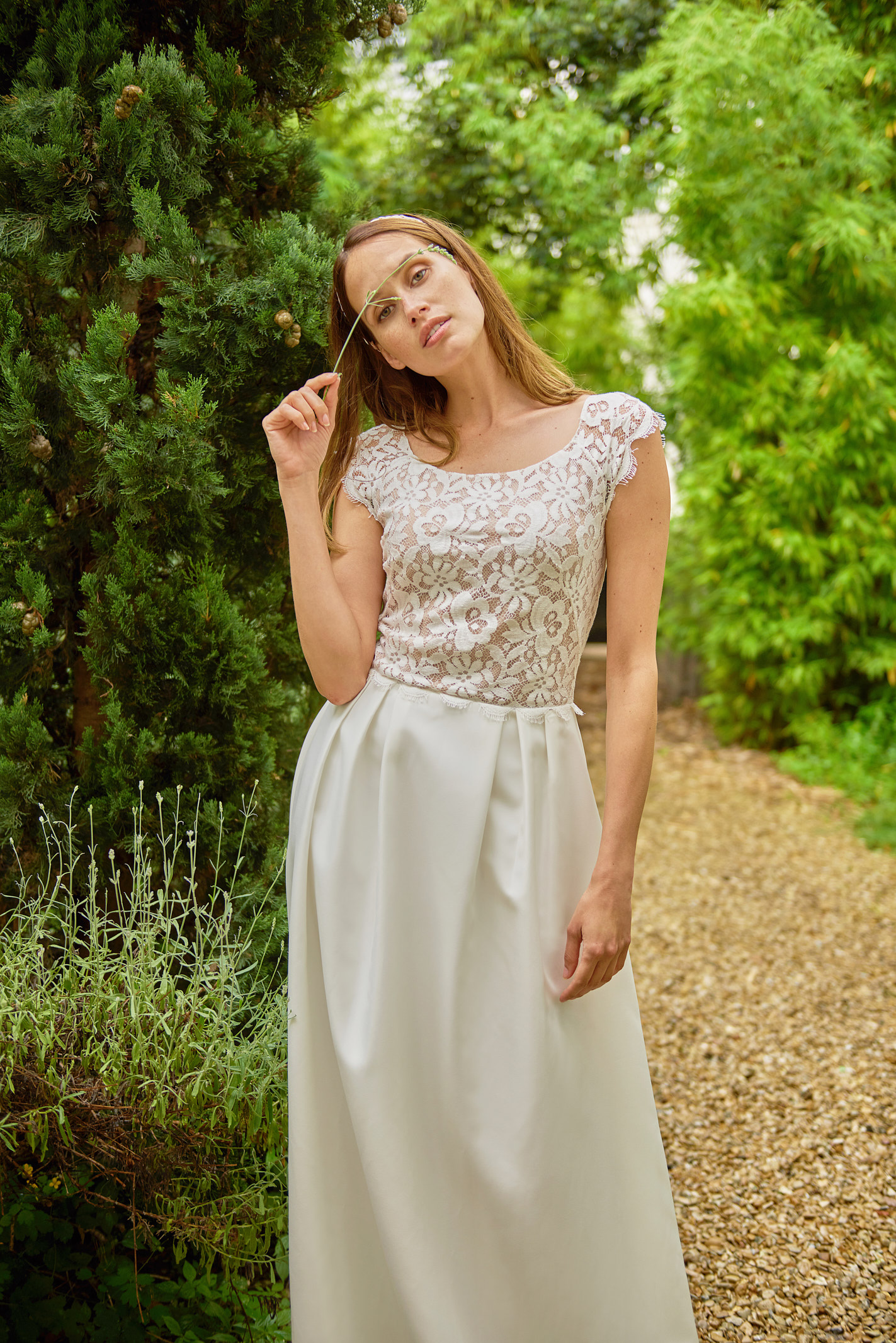 Maison Floret Sur-mesure Dustin robe de mariée dentelle satin