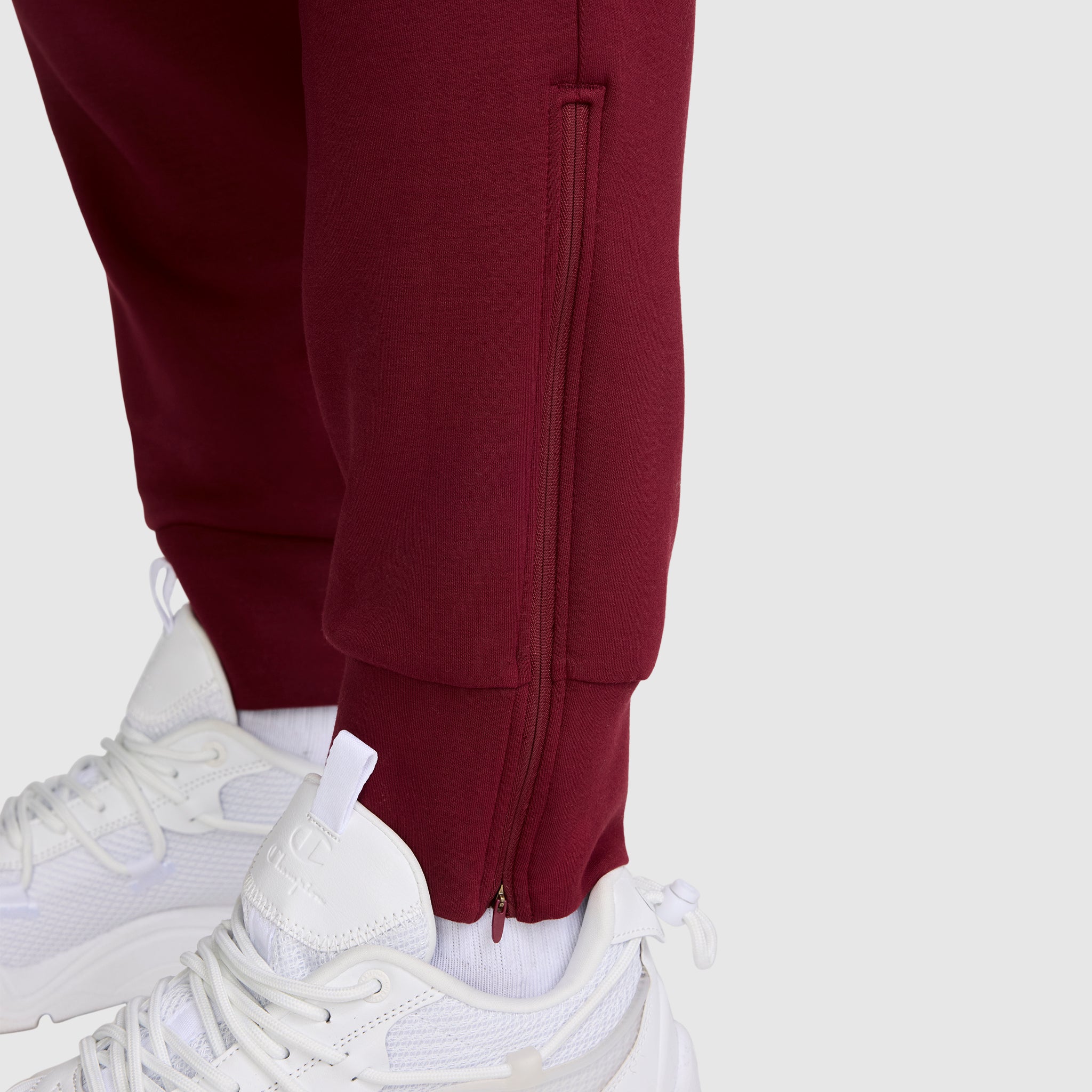 Champion Jogger femme fuselé rouge Cabernet zips