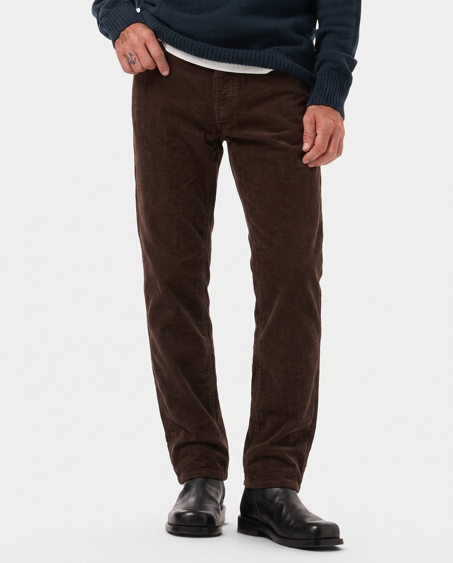Lafaurie Cassius pantalon velours lie de vin coupe ajustée