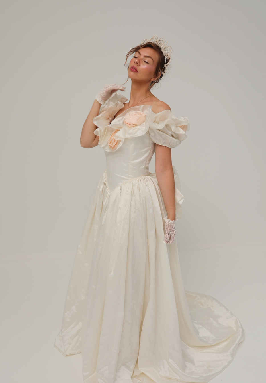 Solène Gisèle La mariée Diane robe mariée ivoire rose poudré