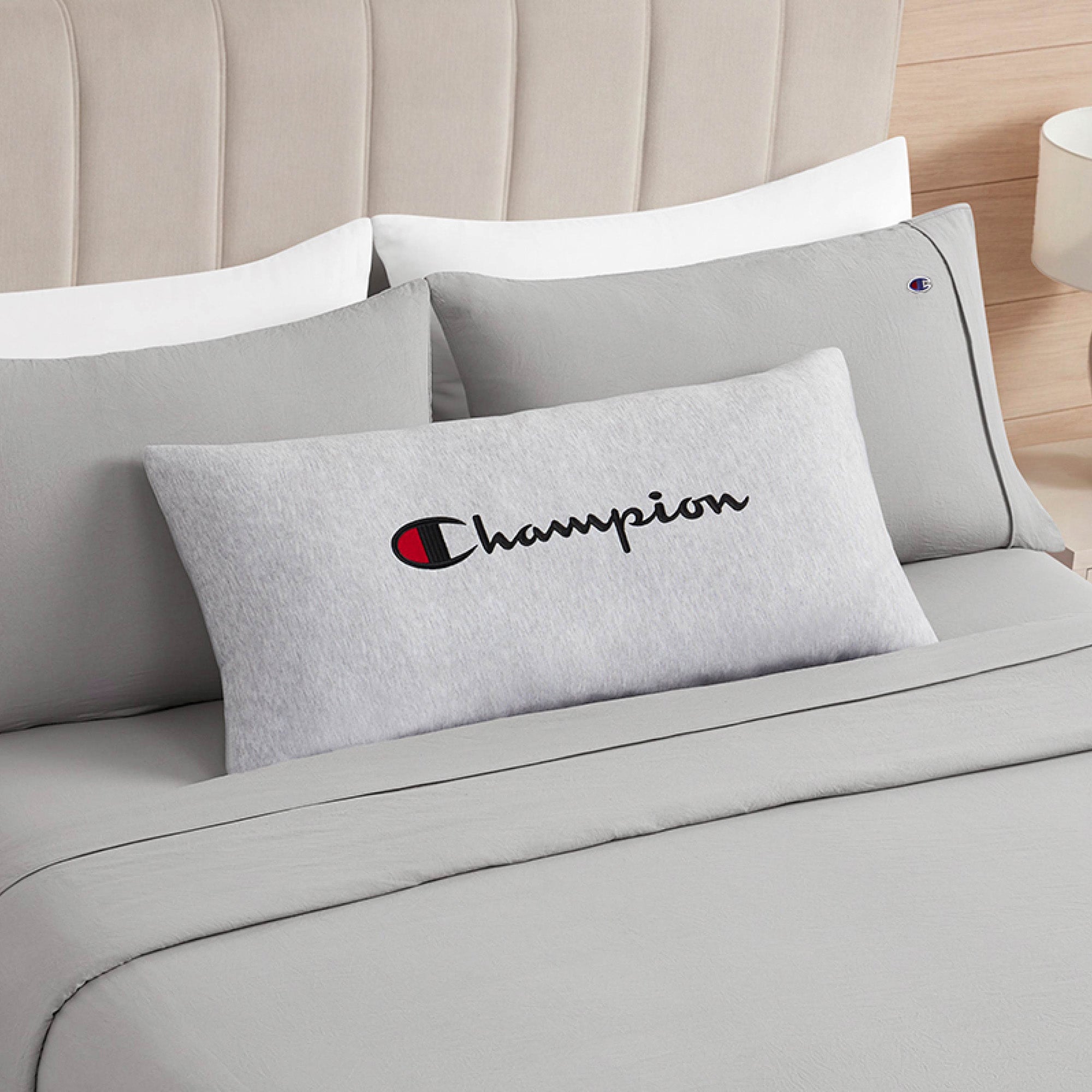 Champion Jersey traversin gris 40x91 cm polyester