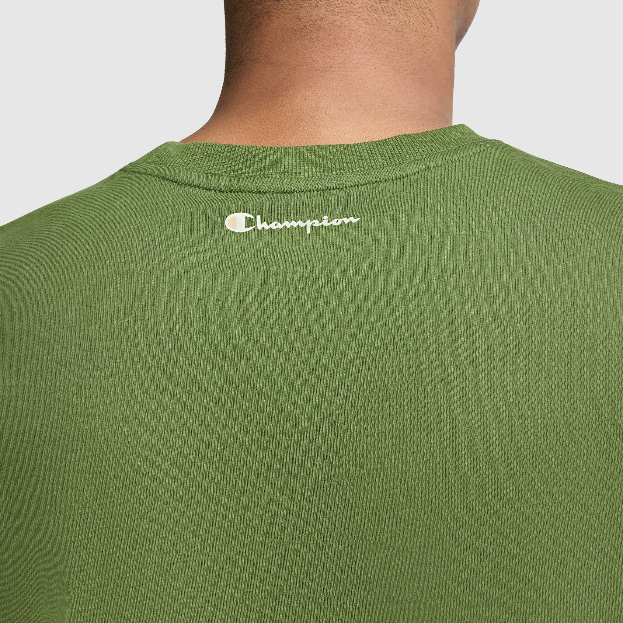 Champion Classic Graphic Script Logo t-shirt homme Chive coton