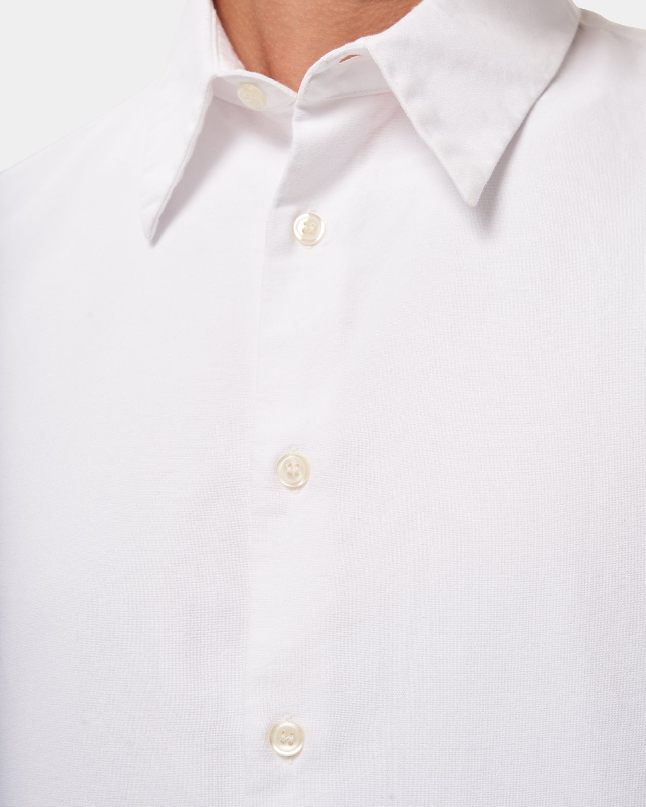LAFAURIE HUGUES Blanc chemise oxford coton coupe droite