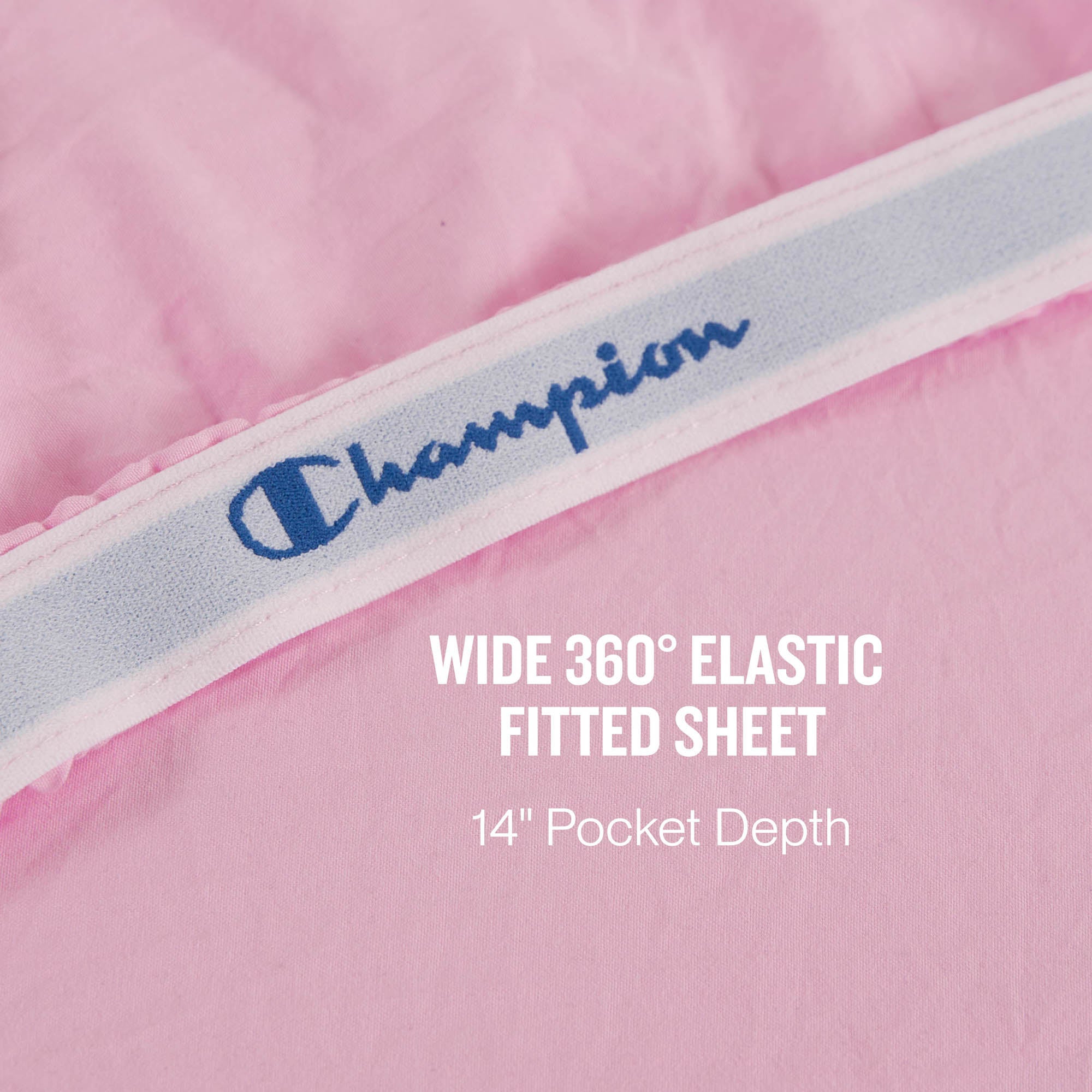 Champion Peak Comfort Parure de draps rose Queen