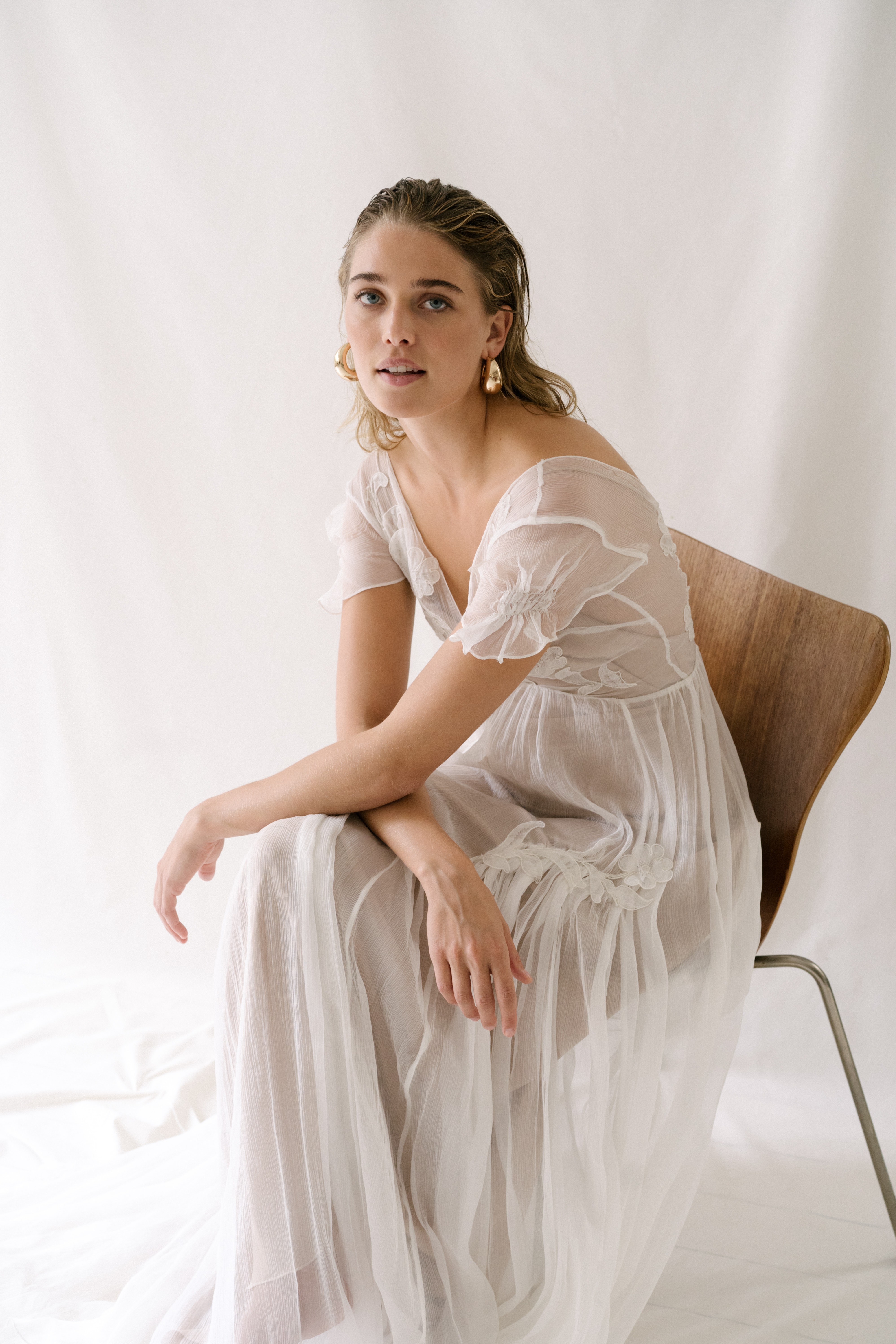 Maison Floret Jorg robe mousseline crêpon dentelle Lyon