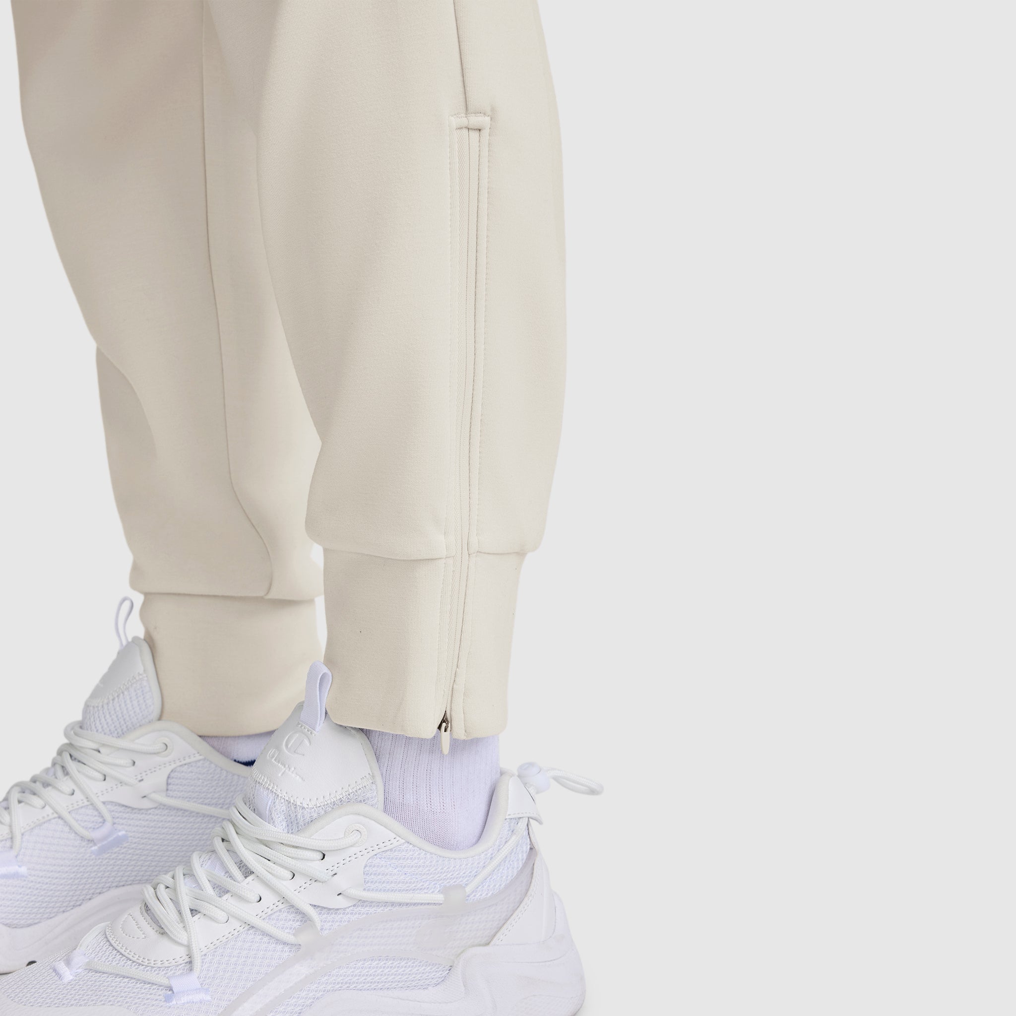 Champion Jogger tapered zips femme coton écru S