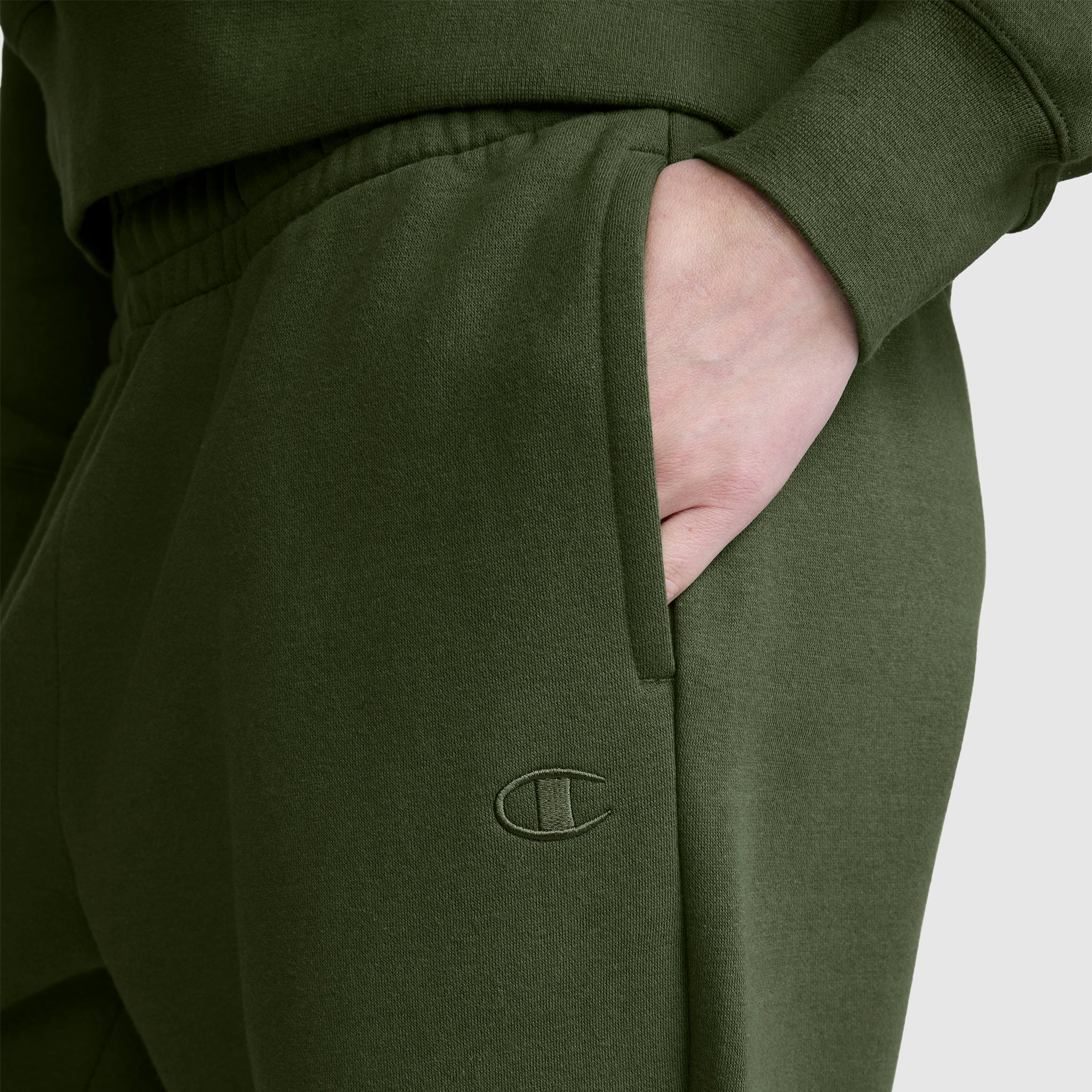 Champion Powerblend Oversized Sweatpants C Logo jogging vert molleton