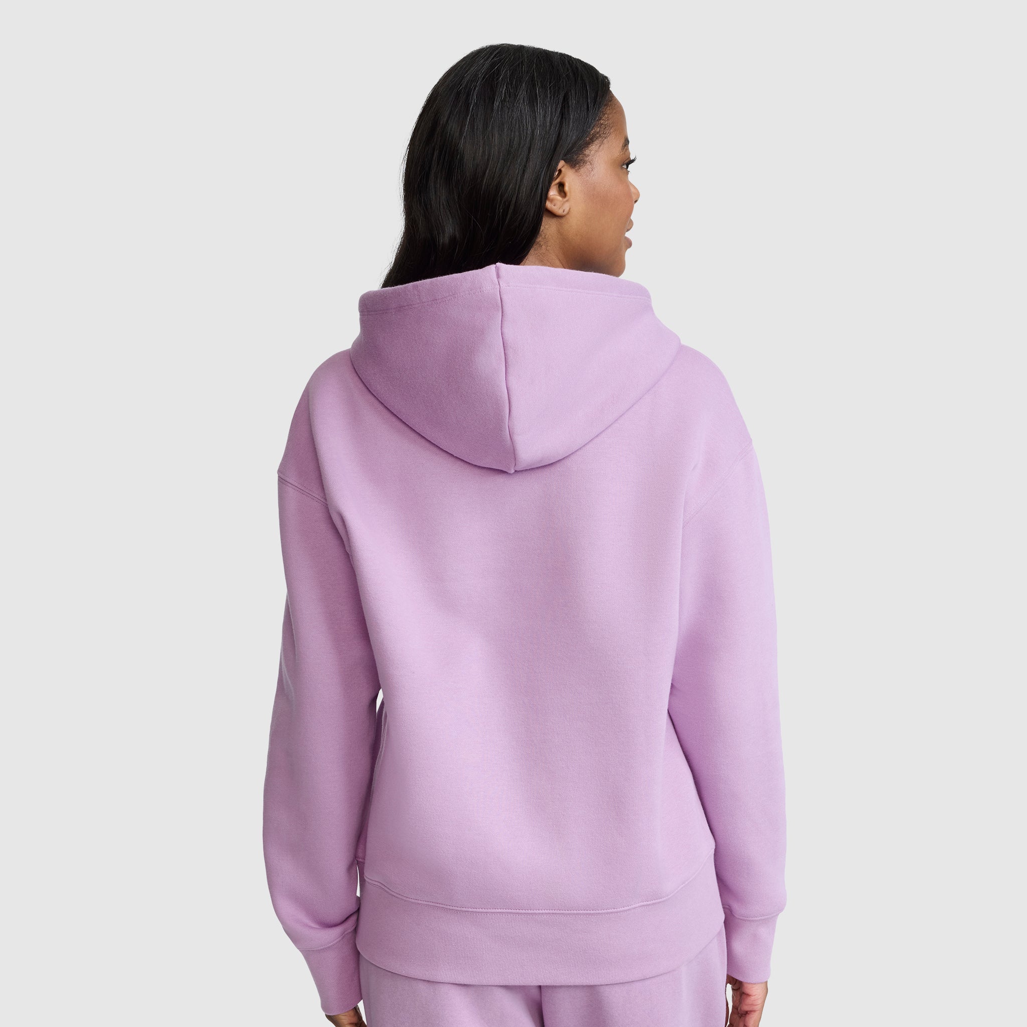 Champion Satin Applique sweat capuche violet femme