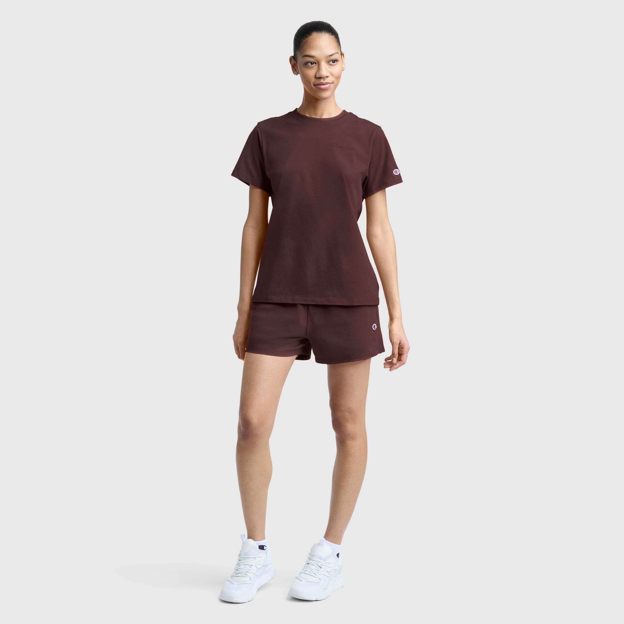 Champion Practice Short short marron femme coton