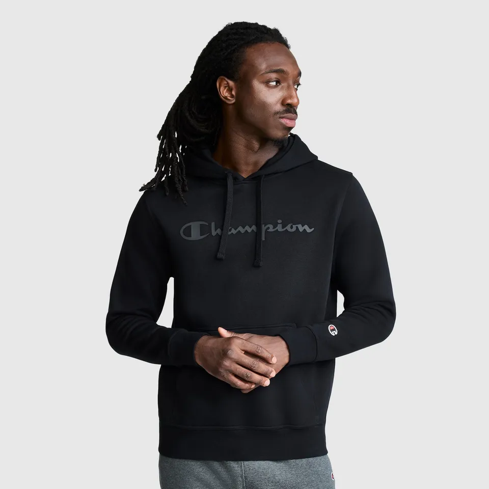 Champion Powerblend Hoodie sweat à capuche noir logo tonal