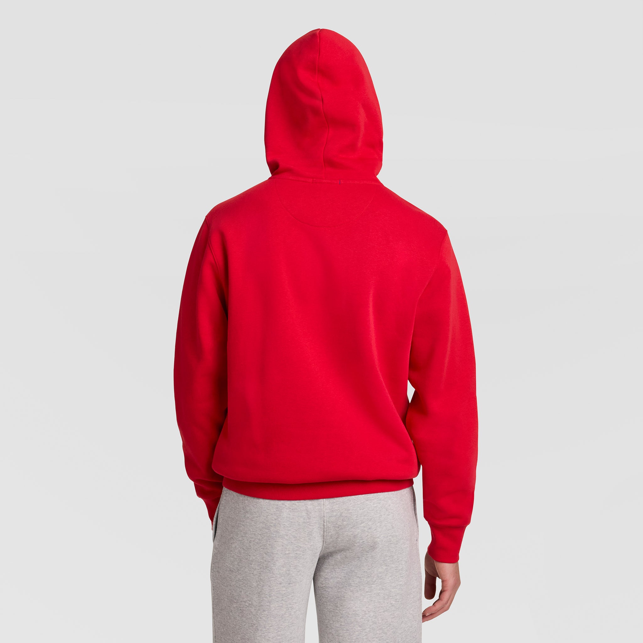 Champion Powerblend Hoodie C Logo sweat à capuche rouge tango