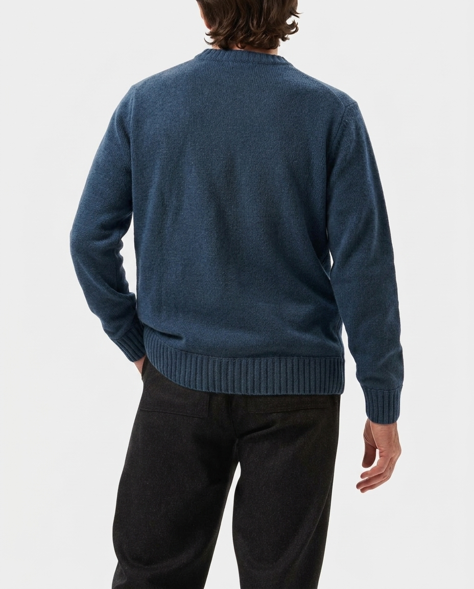 LAFAURIE Claudio pull laine bleu paon jauge 7