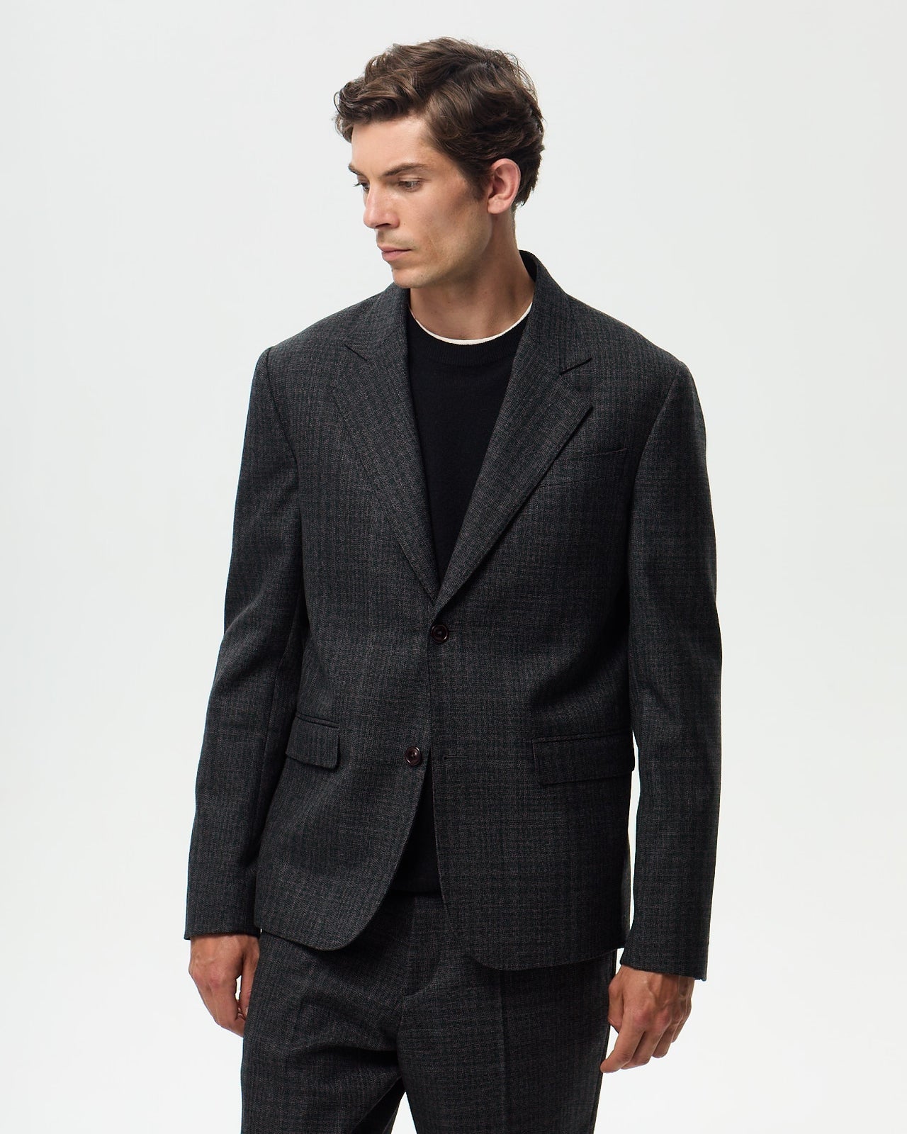 LAFAURIE SARTRE Gris Anthracite veste costume laine Prince de Galles