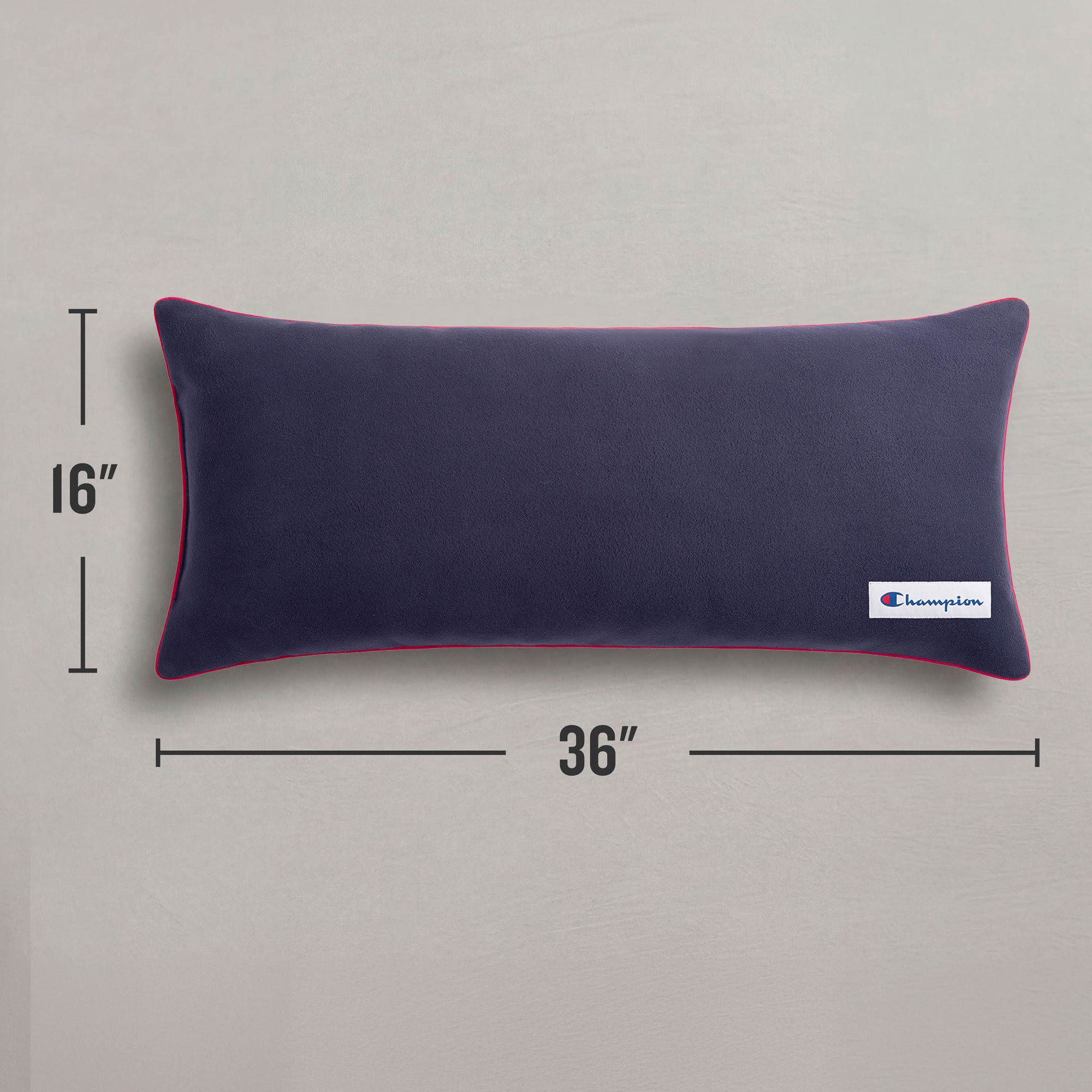 Champion Faux Wool Coussin Navy Blue 16x36