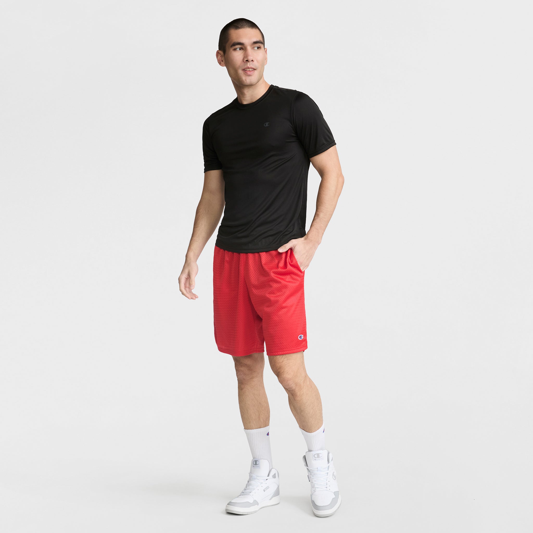 Champion Sport T-Shirt Reflective C Logo Black homme