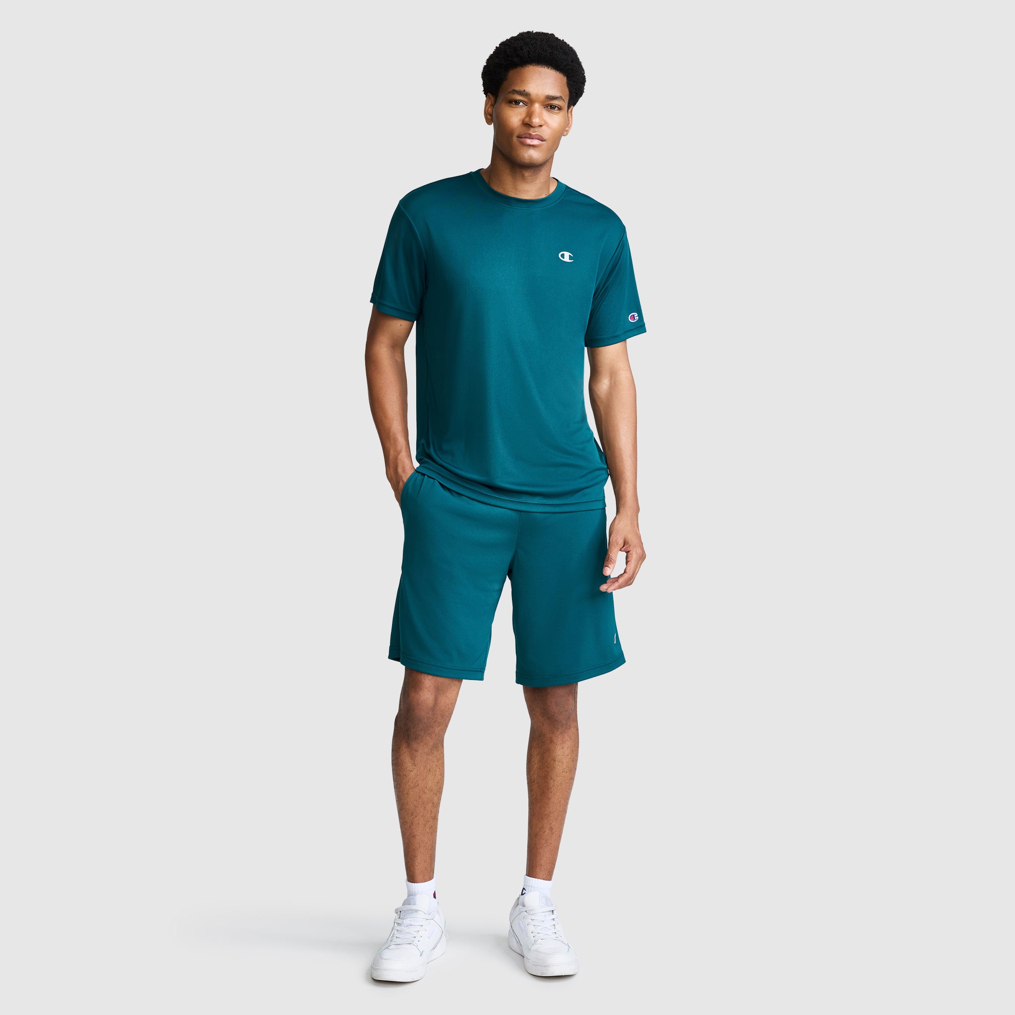 Champion Sport T-Shirt Reflective C Logo Deep Teal homme