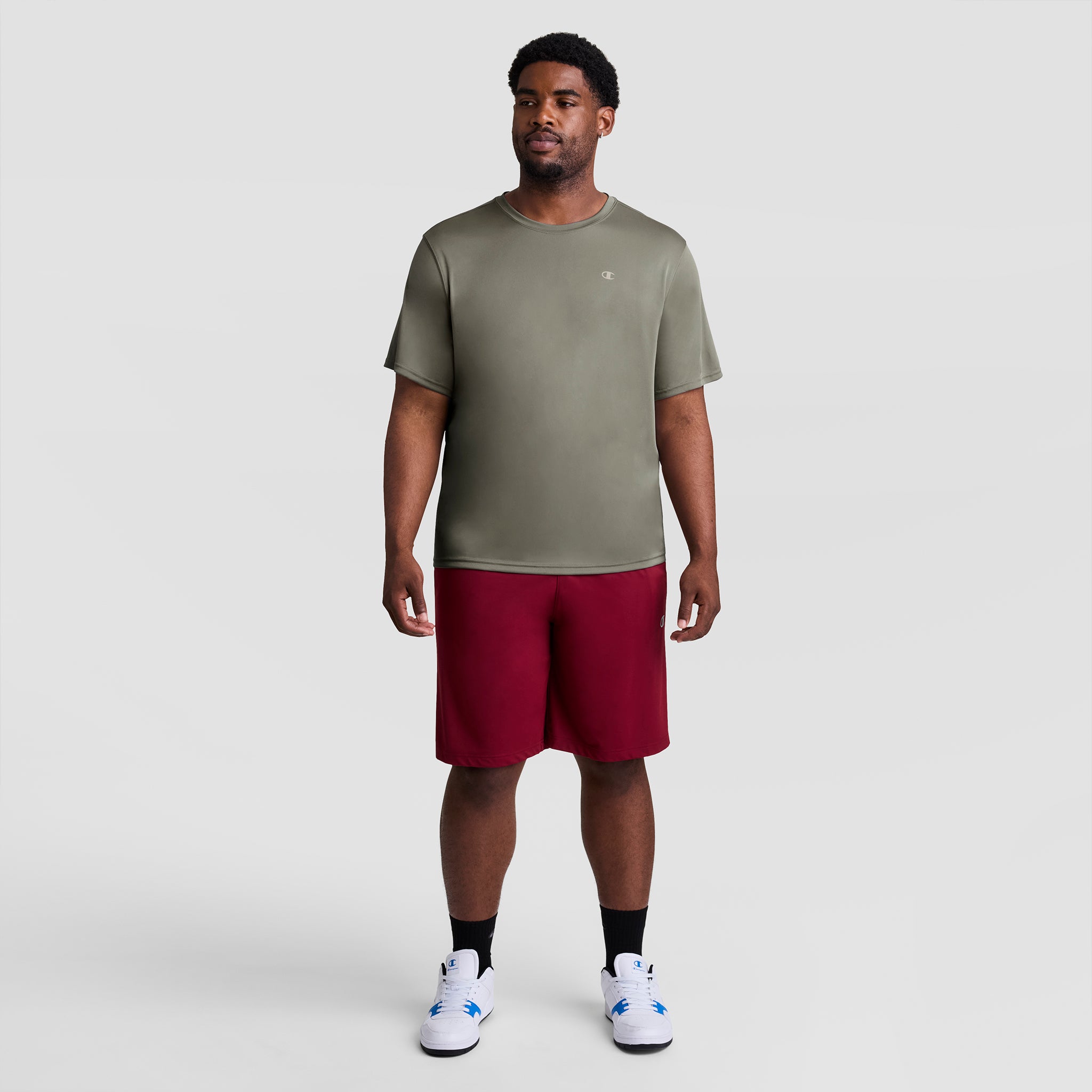 Champion Sport Reflective C Logo t-shirt gris Stone Grey Big