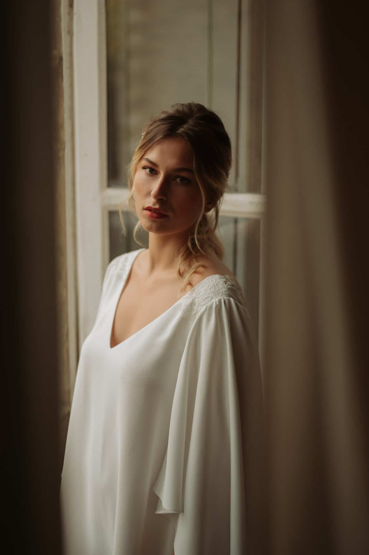 Lambert Création Robe Eva robe courte large dentelle