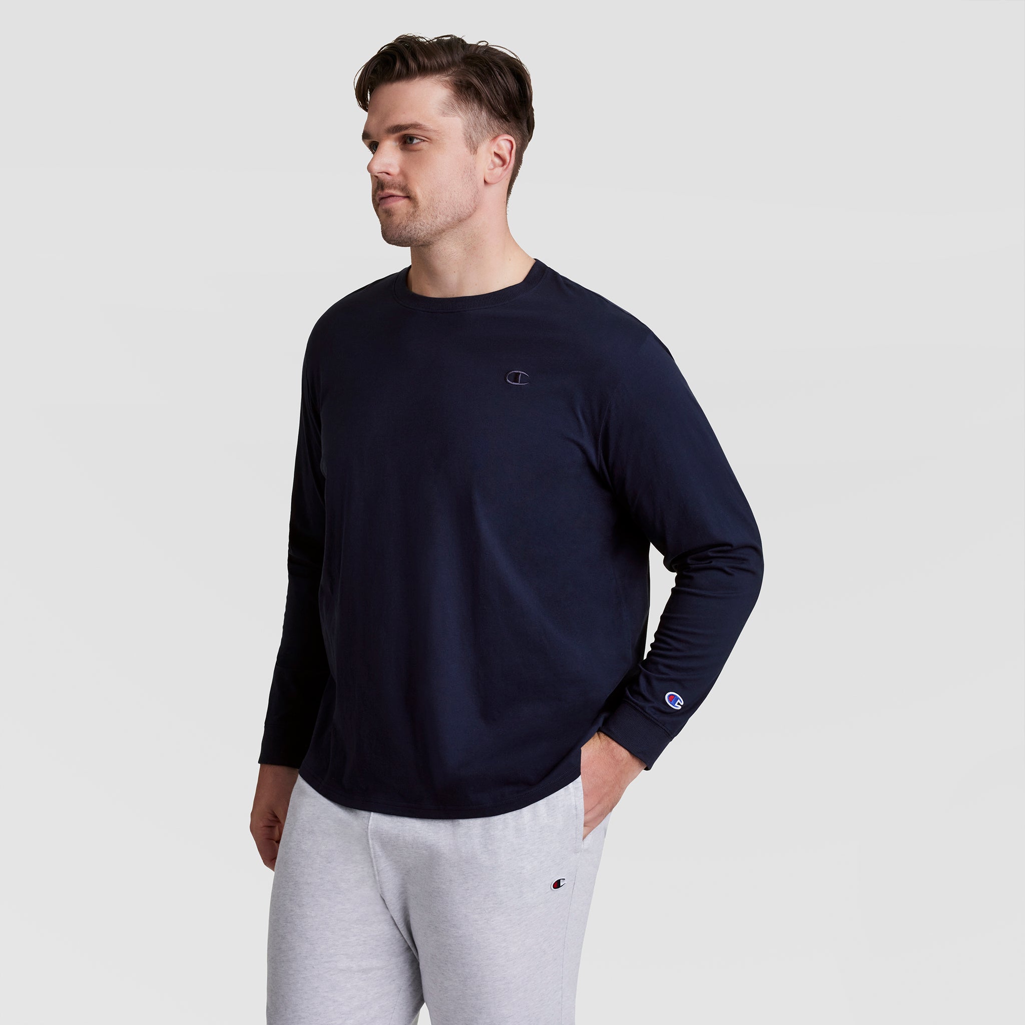 Champion Classic T-Shirt manches longues Deep Navy coton