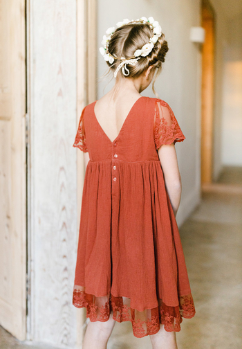 Le Jour de Notre Oui Manon Terracotta robe enfant terracotta