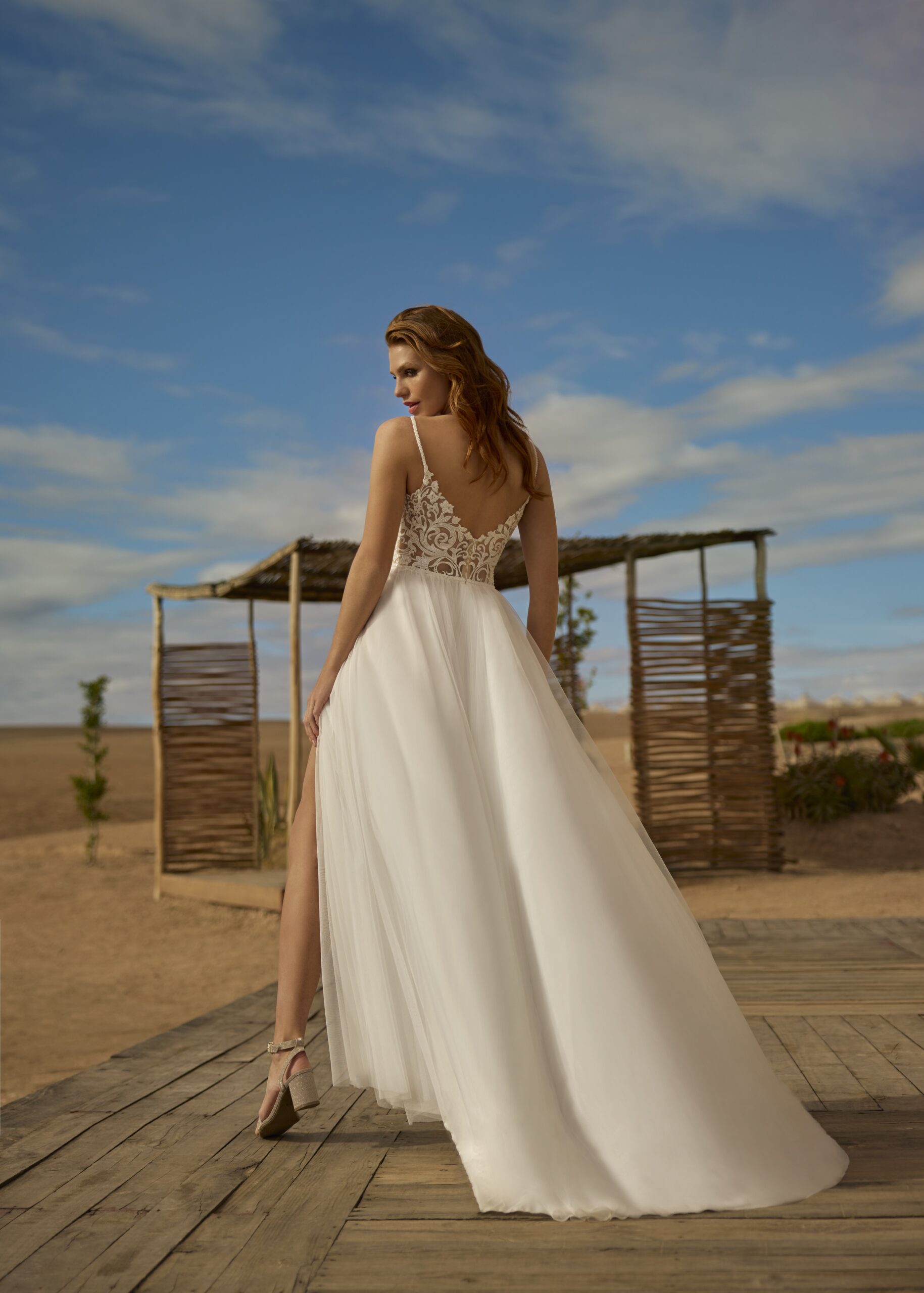 Hervé Paris Cherish Claudette robe de mariée ivoire satin