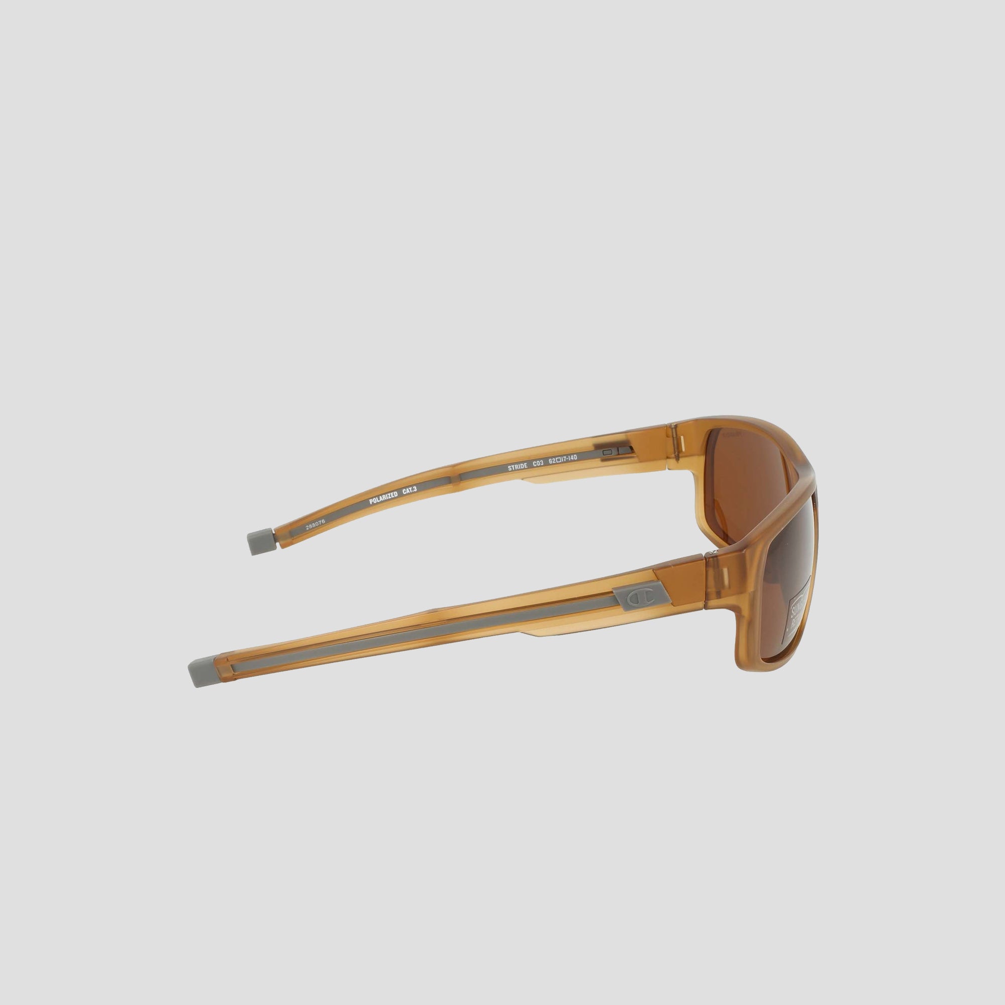 Champion Polarized Rectangle Retainer Wrap lunettes Trans Walnut