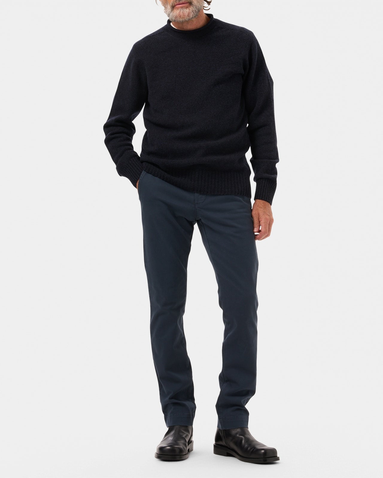 LAFAURIE ALBERT Bleu Petrole chino homme twill coton ajusté