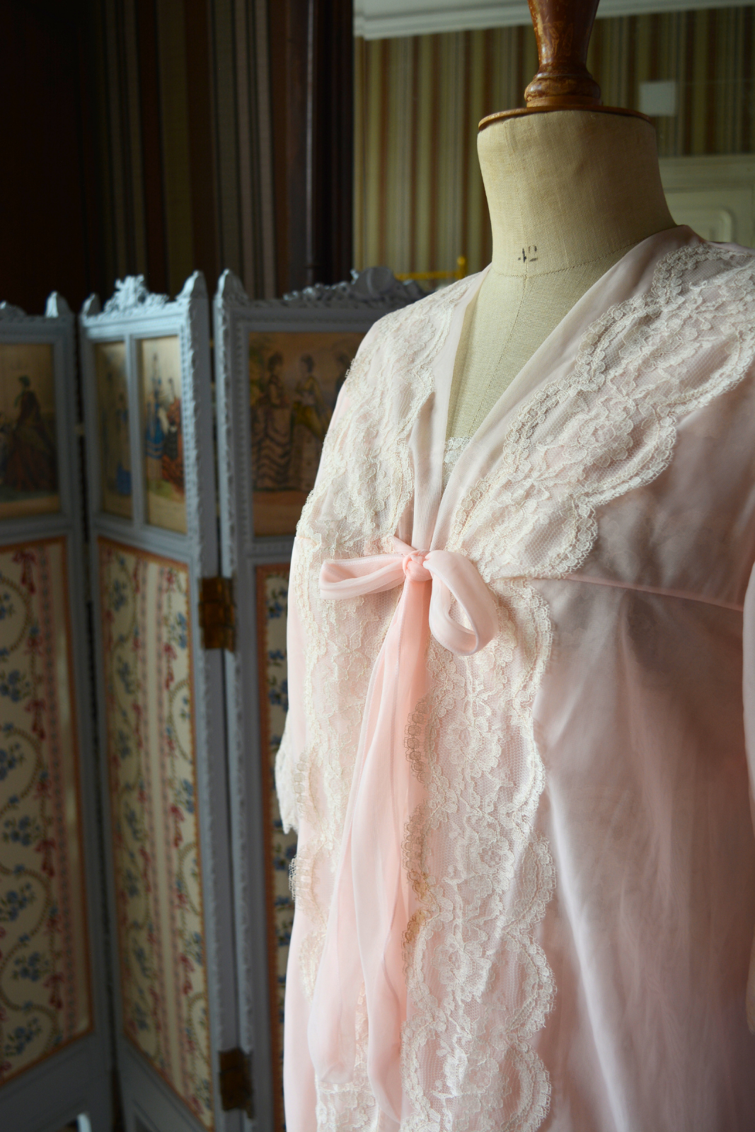 Solène Gisèle Les Déshabillés Ensemble Dentelle Rose dentelle