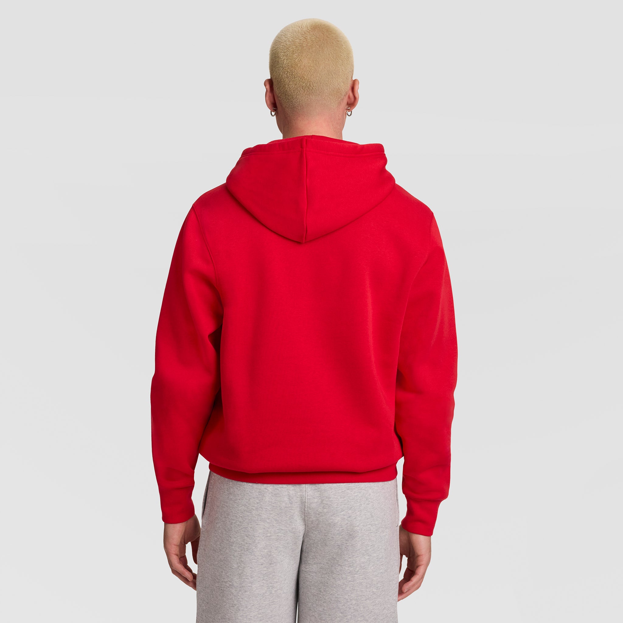 Champion Powerblend Hoodie C Logo sweat à capuche rouge tango