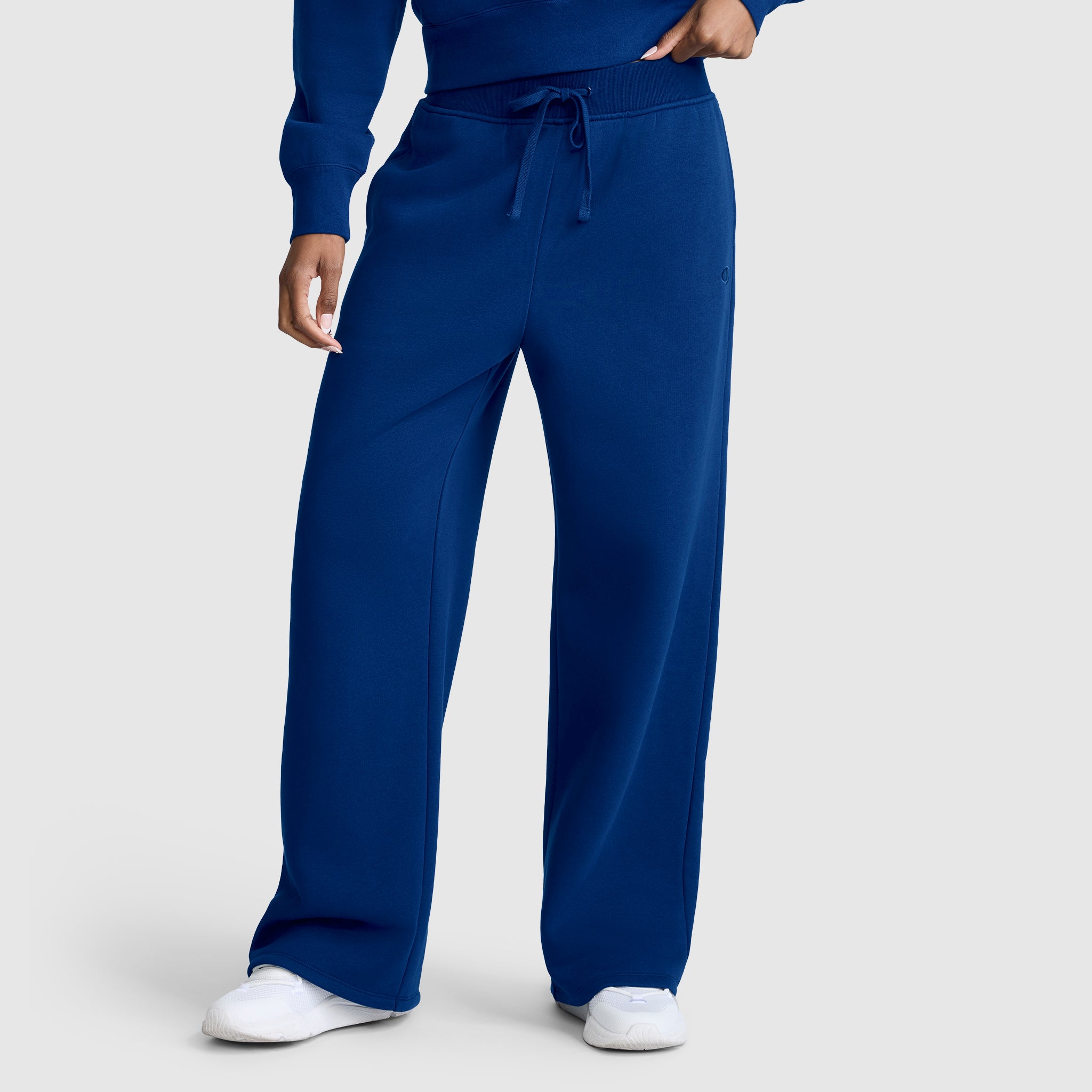 Champion Wide Leg Fleece pantalon jogging bleu marine molleton