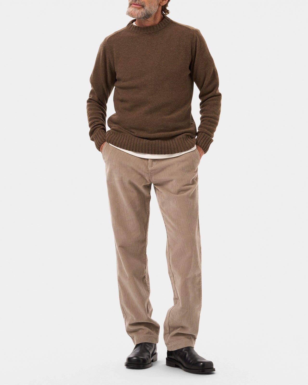 LAFAURIE CLAUDIO Marron Latte pull laine lambswool