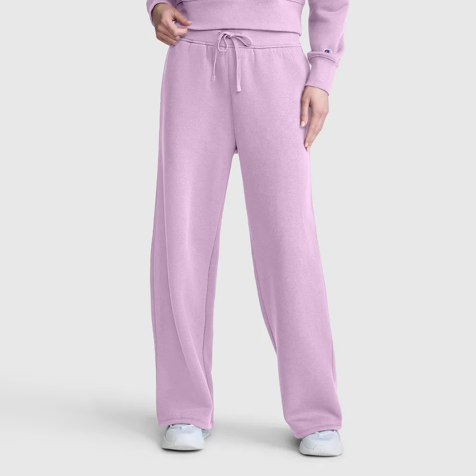 Champion Wide Leg Fleece jogging large violet coton