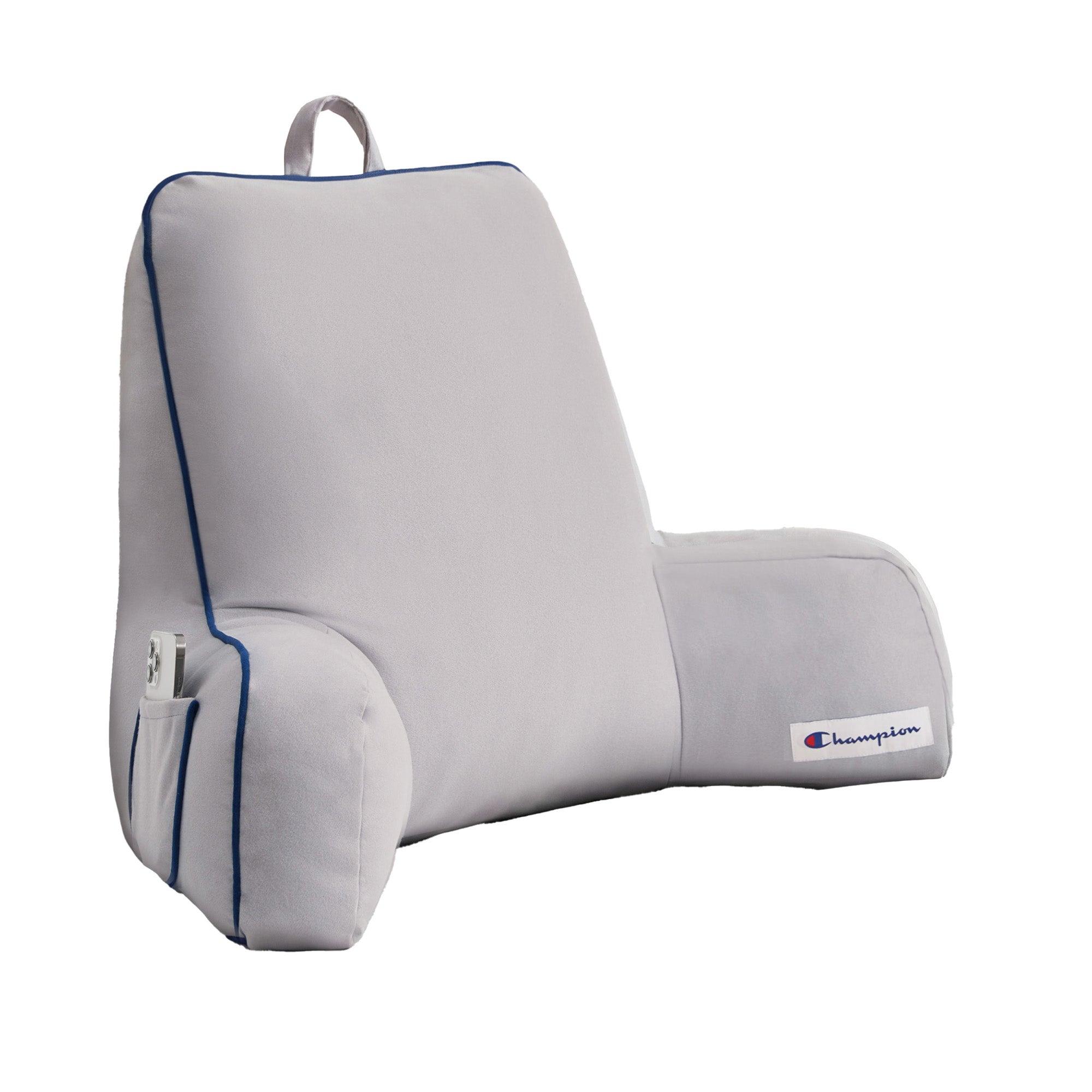 Champion Faux Wool Coussin Gris 34x20x18