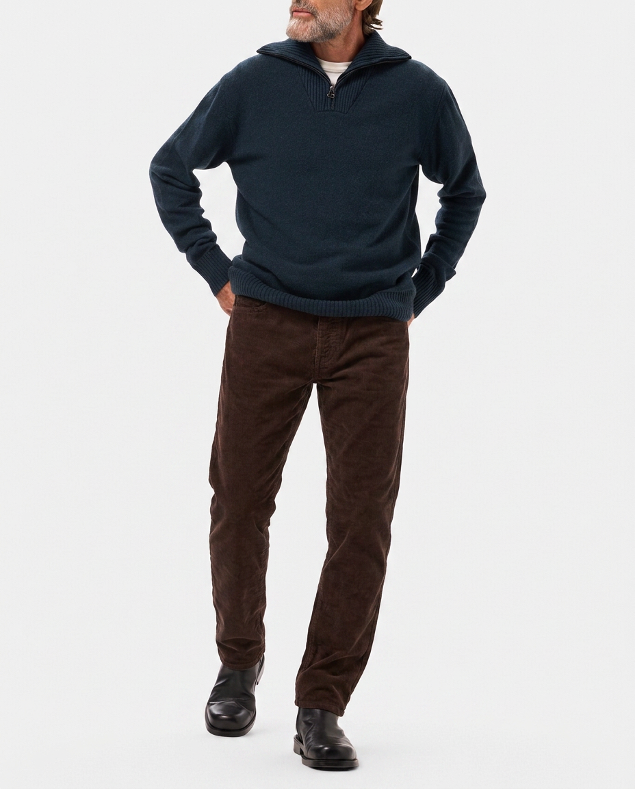 Lafaurie Cassius pantalon velours lie de vin coupe ajustée