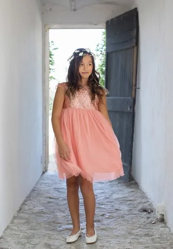 Le Jour de Notre Oui Stella tenue enfant Rose gold fille