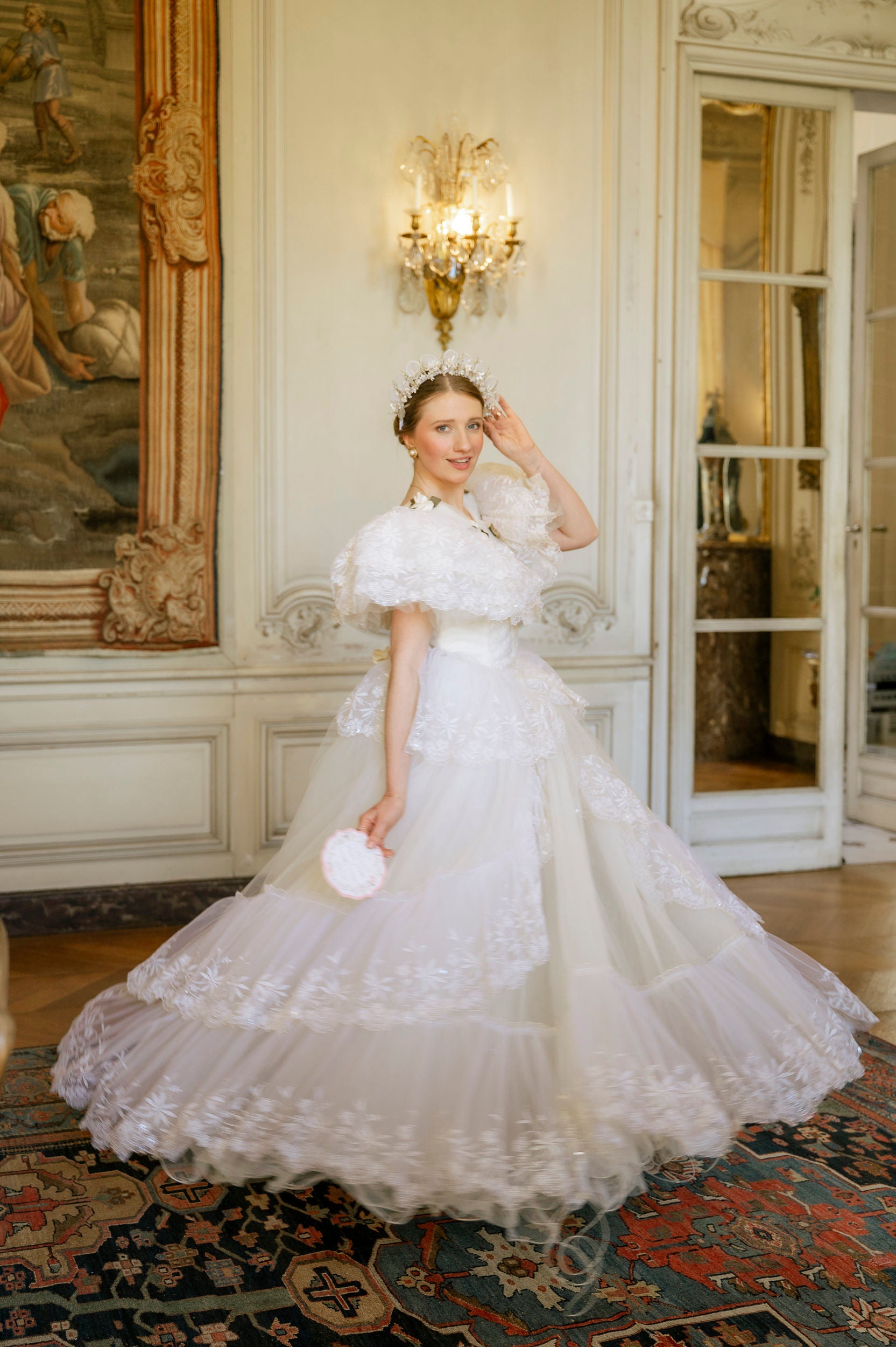 Solène Gisèle La mariée Robe Alina robe dentelle ivoire 36/38