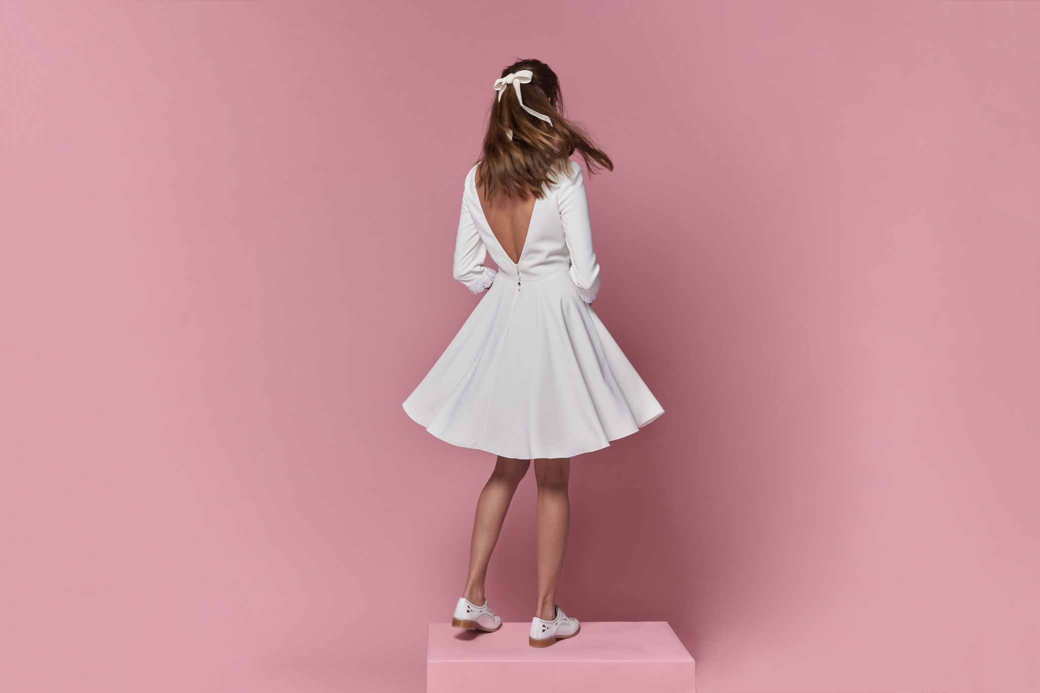 Maison Floret Lee robe crêpe broderie de Calais