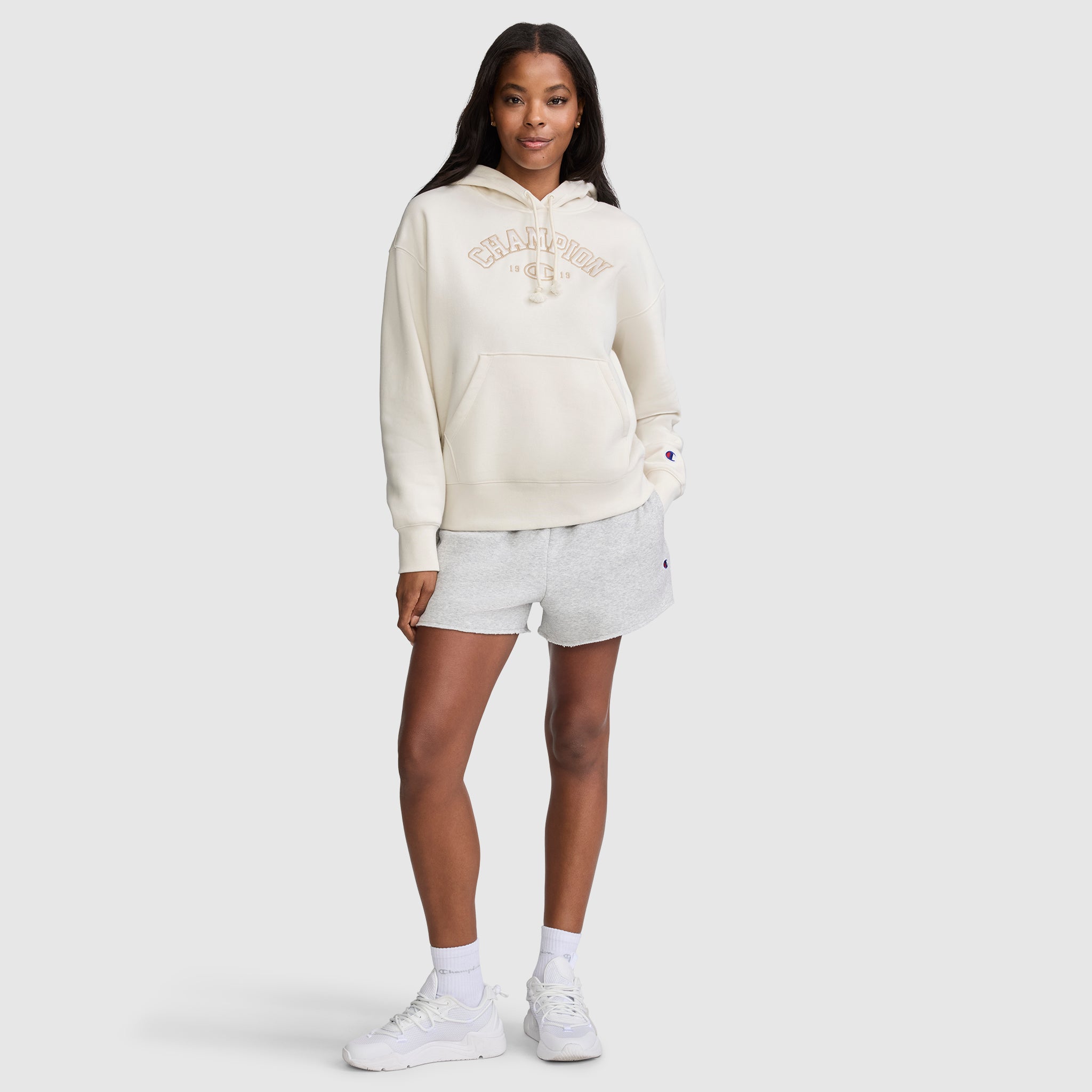 Champion Hoodies Fleece Hoodie Satin sweat beige Unbleached