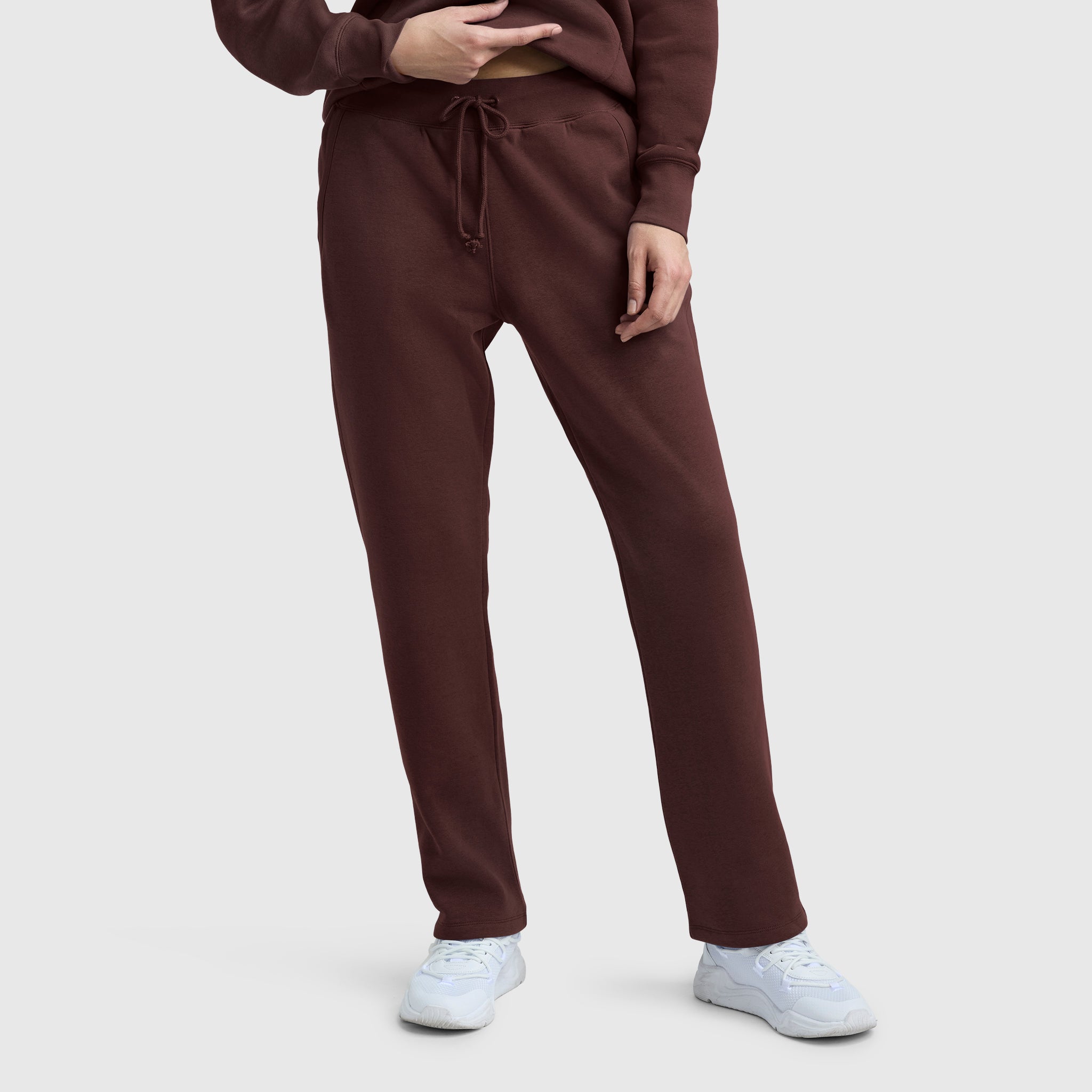 Champion Powerblend jogging droit marron molleton homme