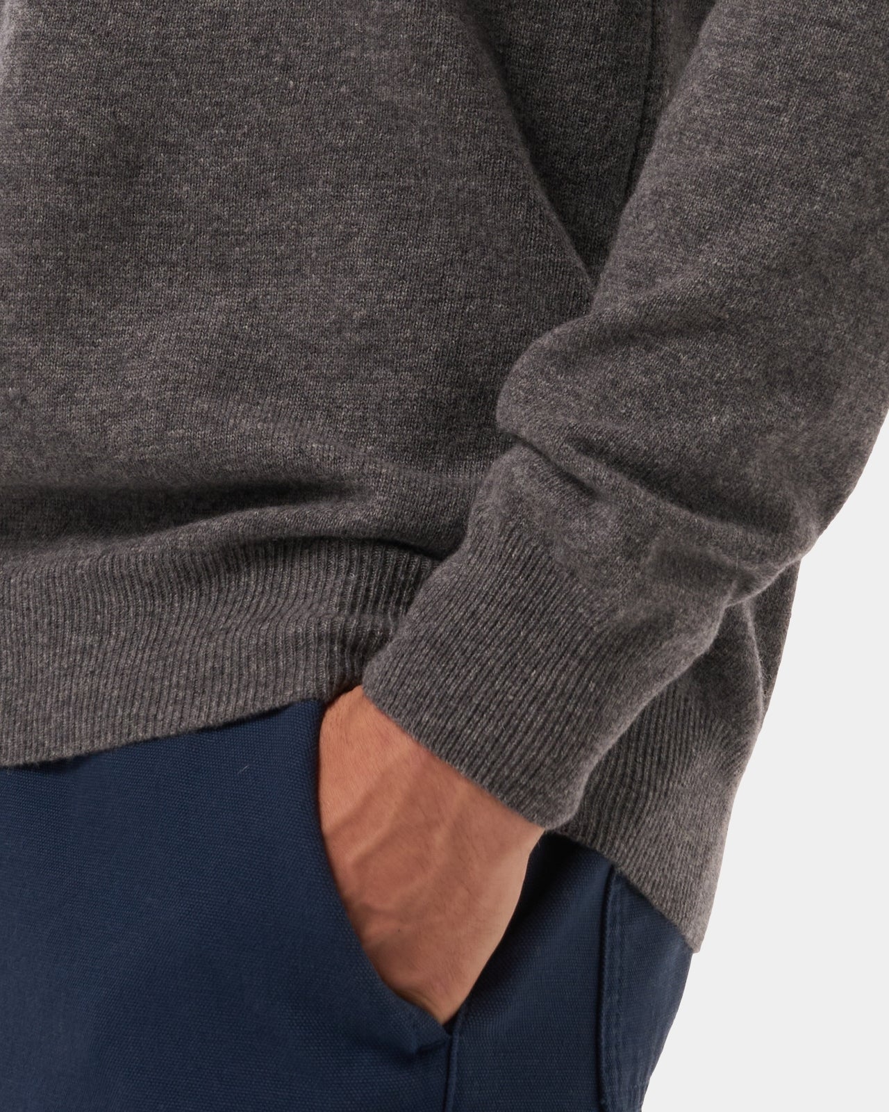 LAFAURIE GUSTAVO pull gris souris laine col rond