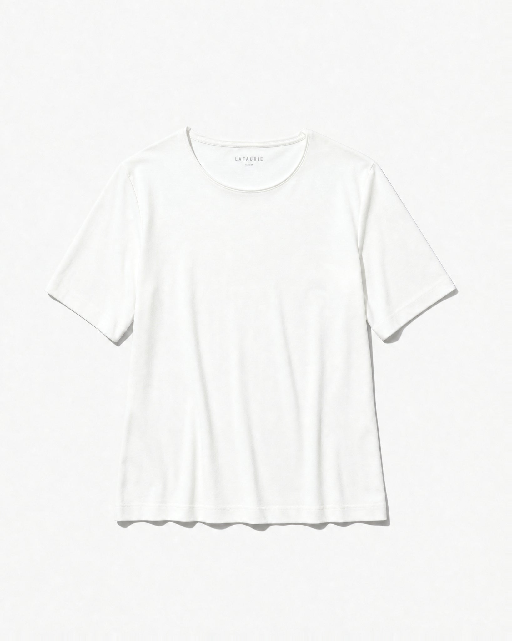LAFAURIE Basile T-Shirt Blanc Col Rond Voile Coton