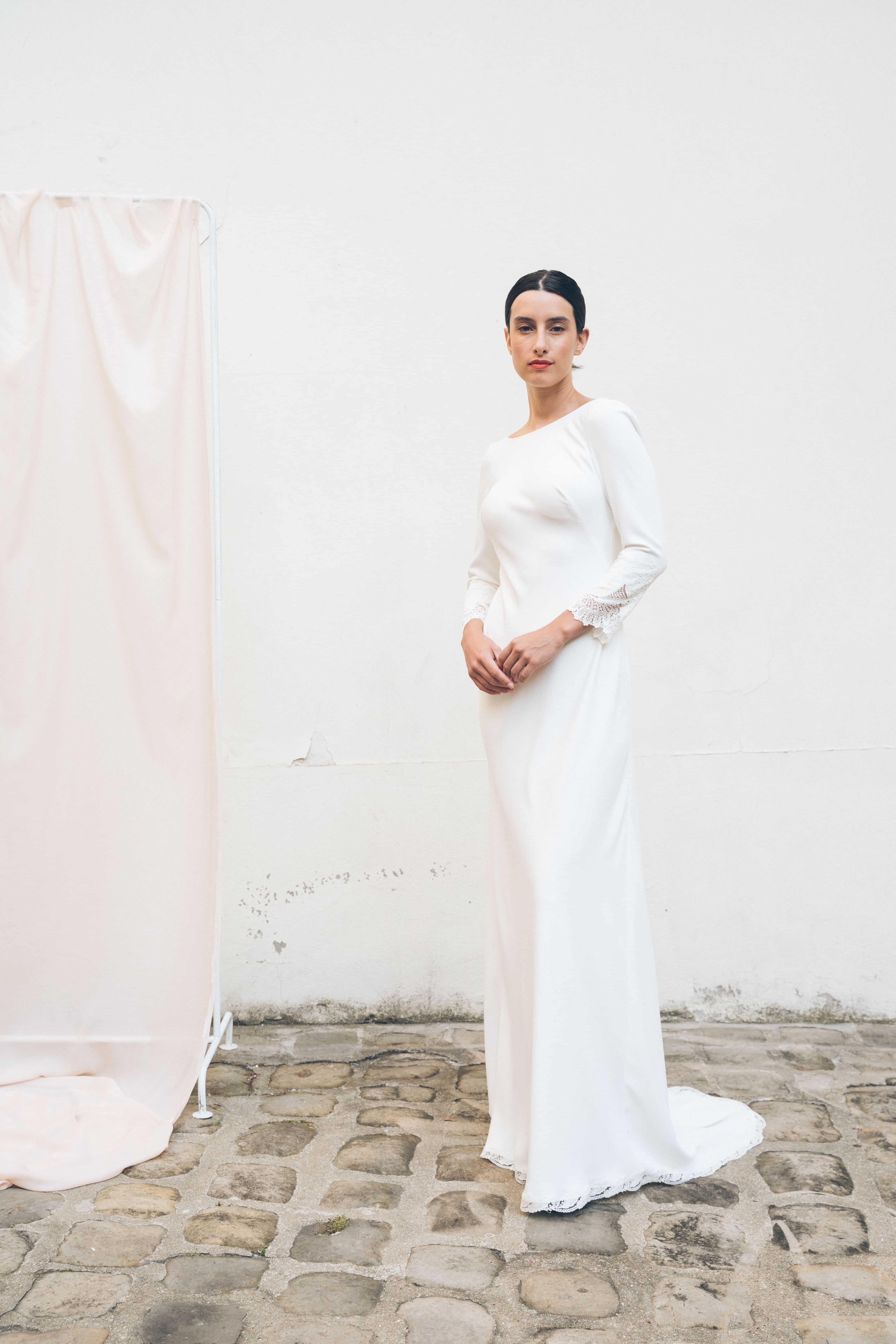 Maison Floret Sur-mesure Faust robe de mariée dos nu dentelle