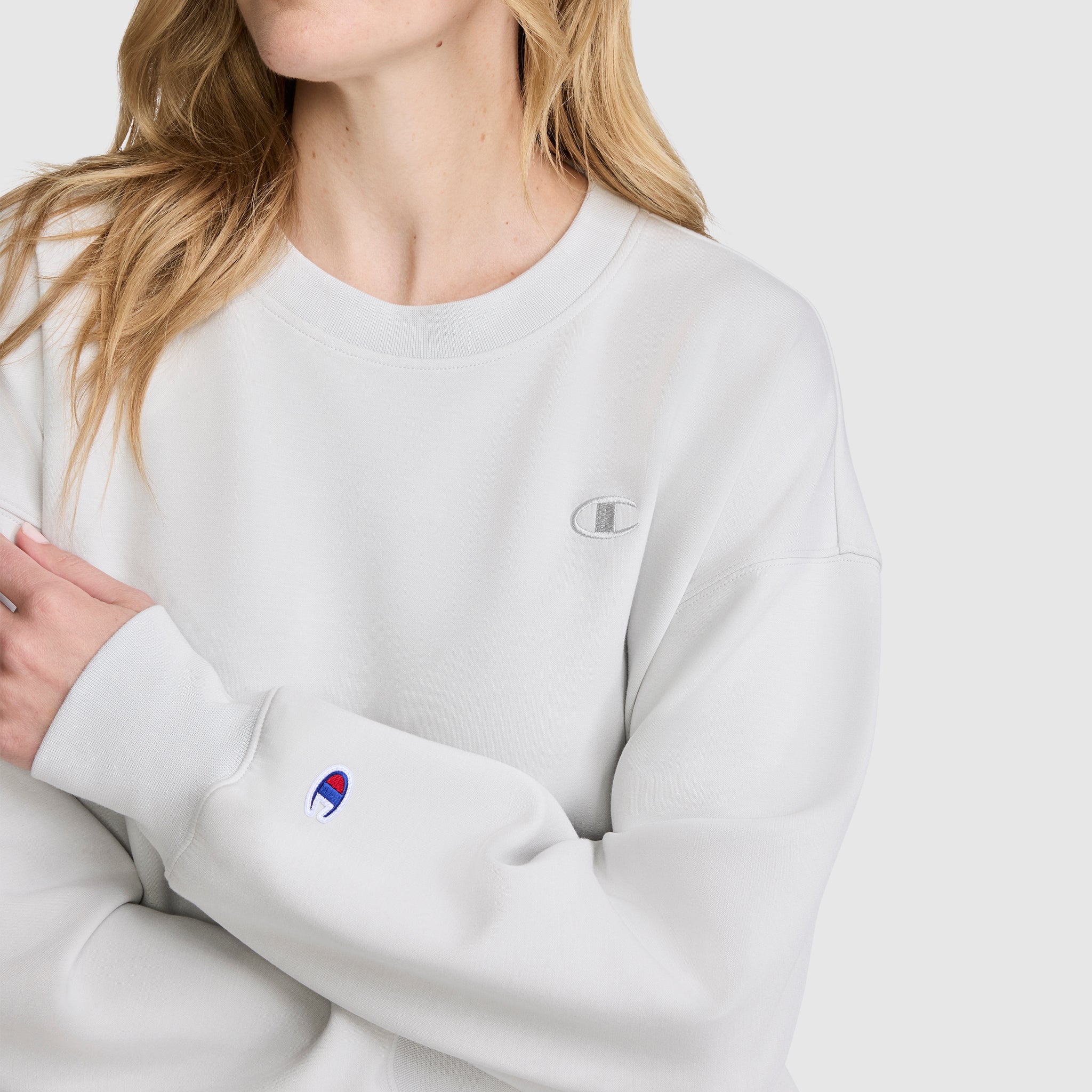 Champion Crewneck Pullover sweat femme bleu dawn blue