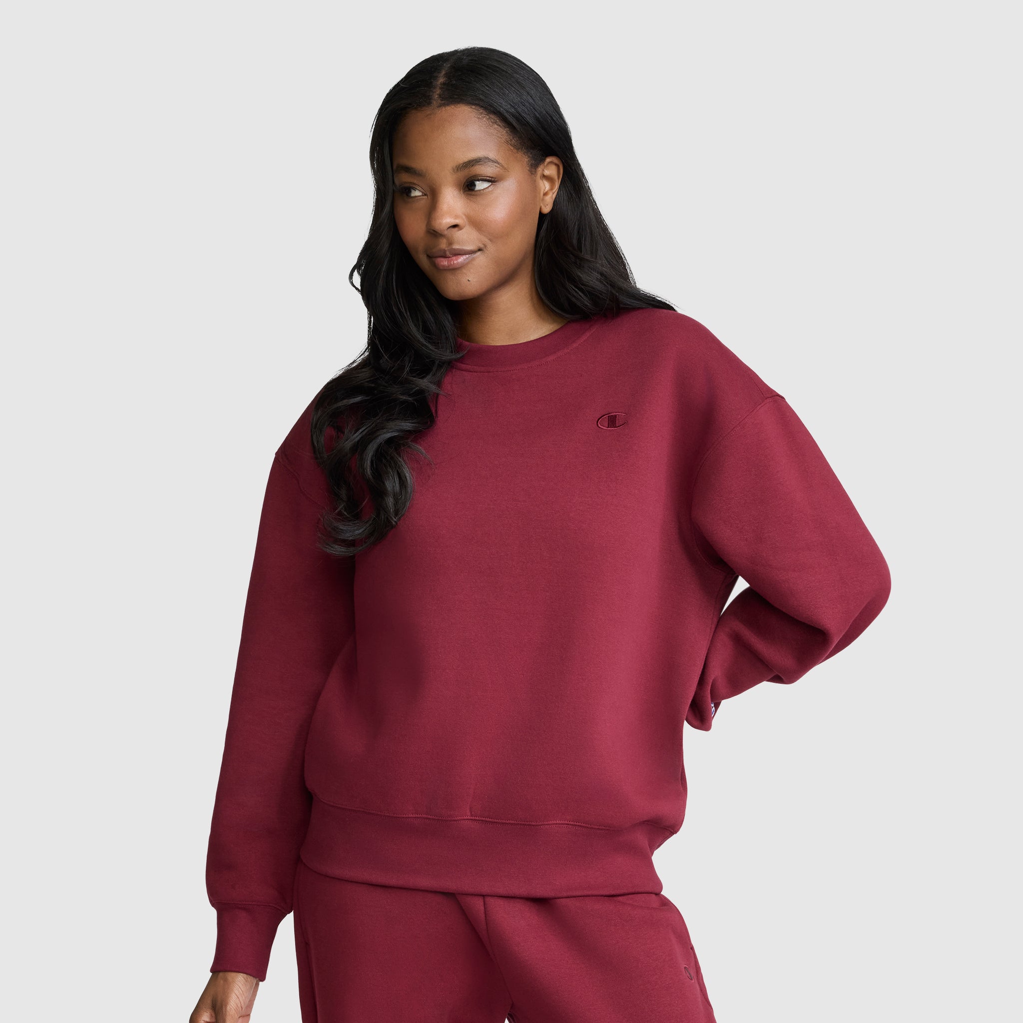 Champion Powerblend Sweat Col Rond Cabernet Small C Femme