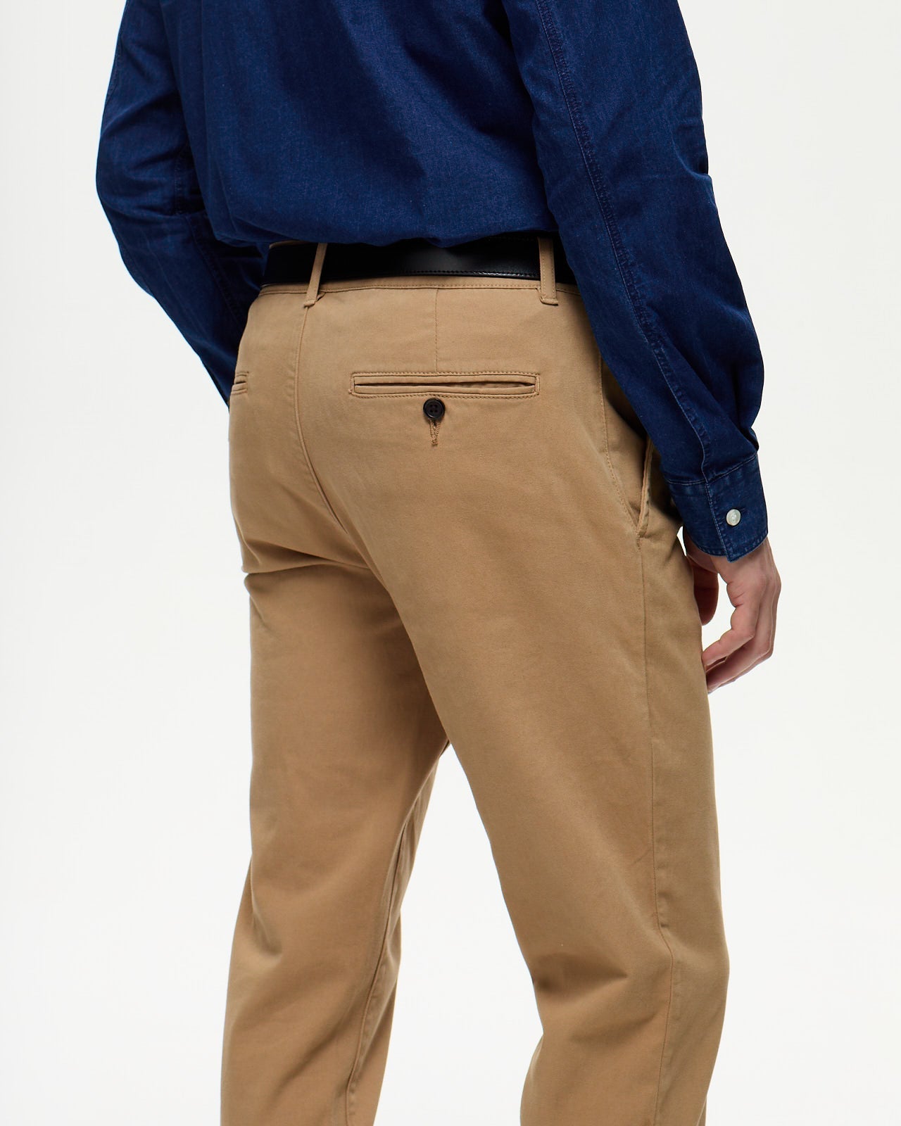 Lafaurie Albert Pantalon Chino Camel Twill Coton Ajusté