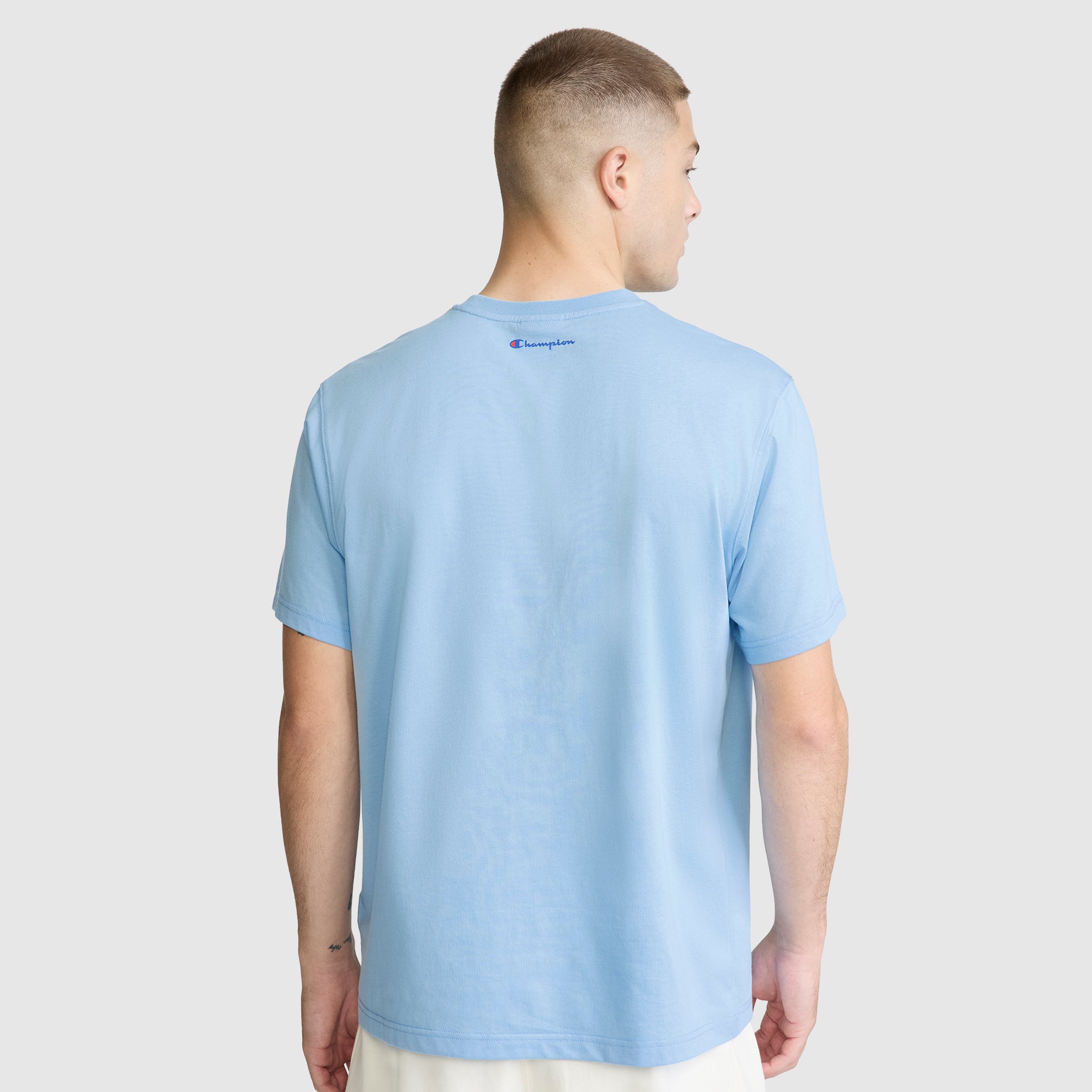 Champion USA T-Shirt Bleu Placid Blue