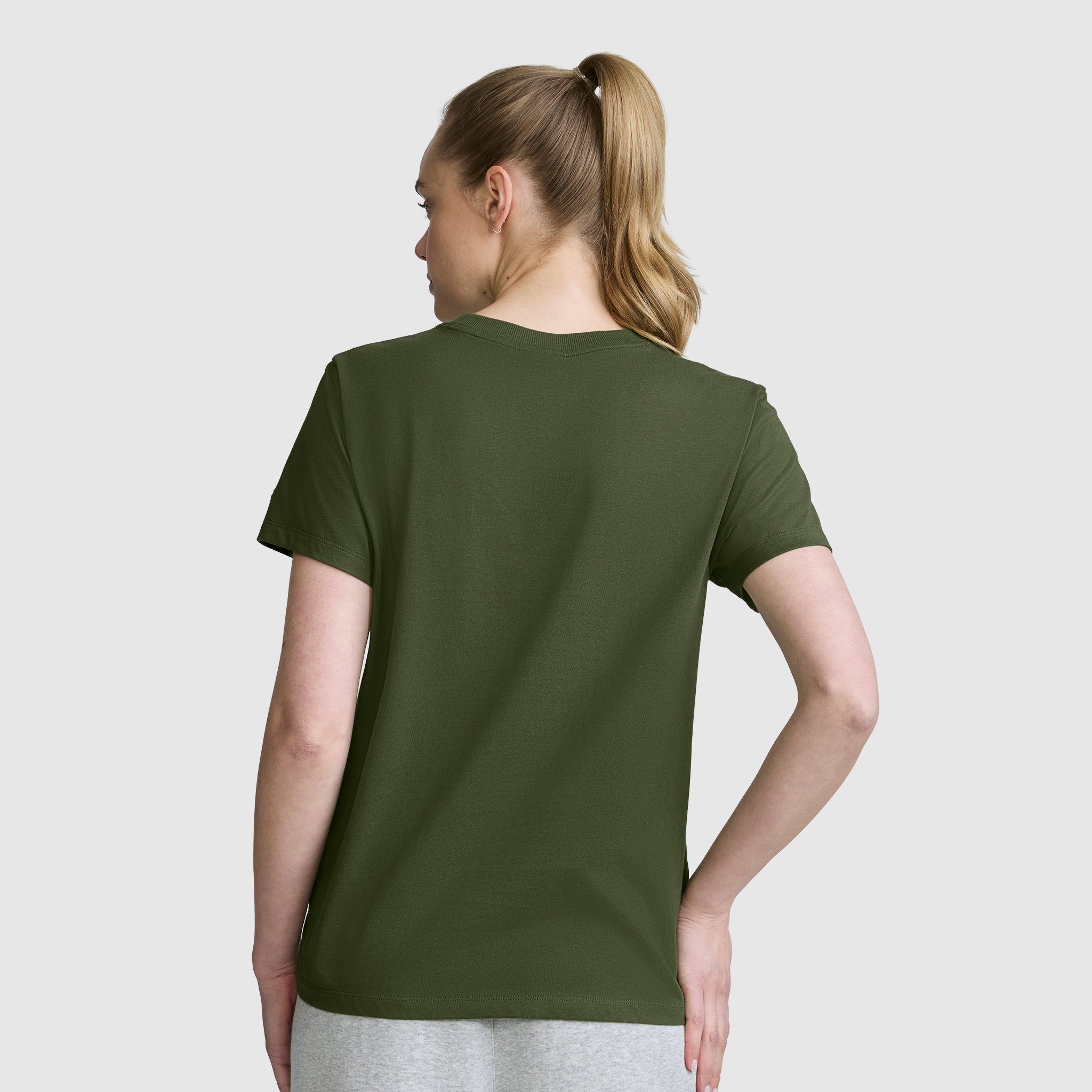 Champion Mascot t-shirt coton vert Chive logo NY